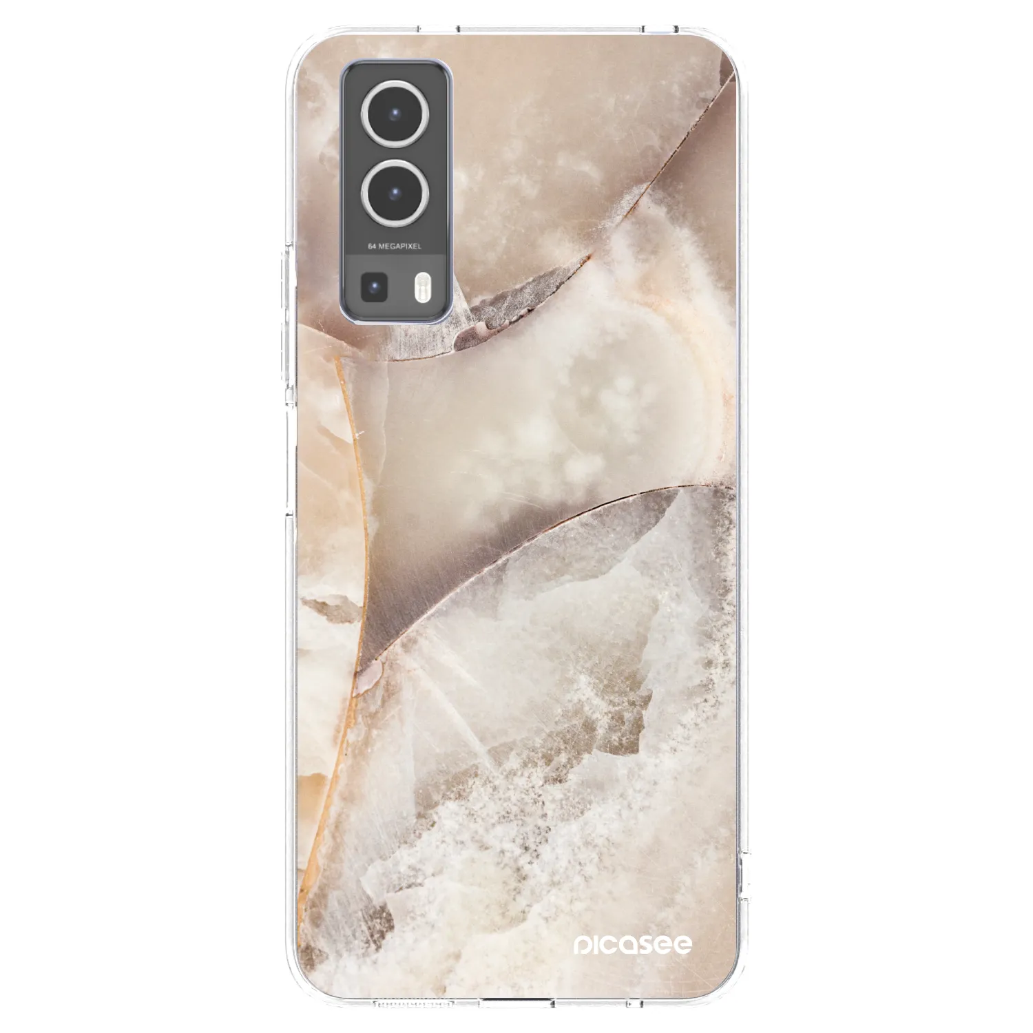 Picasee silikonový průhledný obal pro Vivo Y72 5G - Cream marble