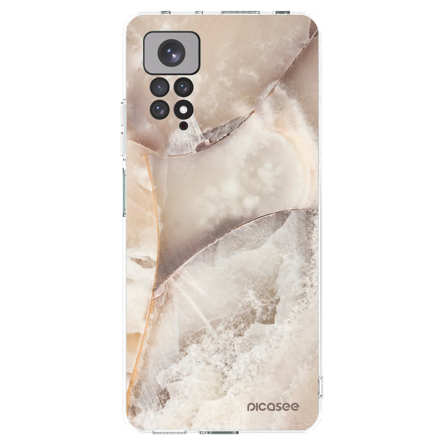 Picasee silikonový průhledný obal pro Xiaomi Redmi Note 11 - Cream marble