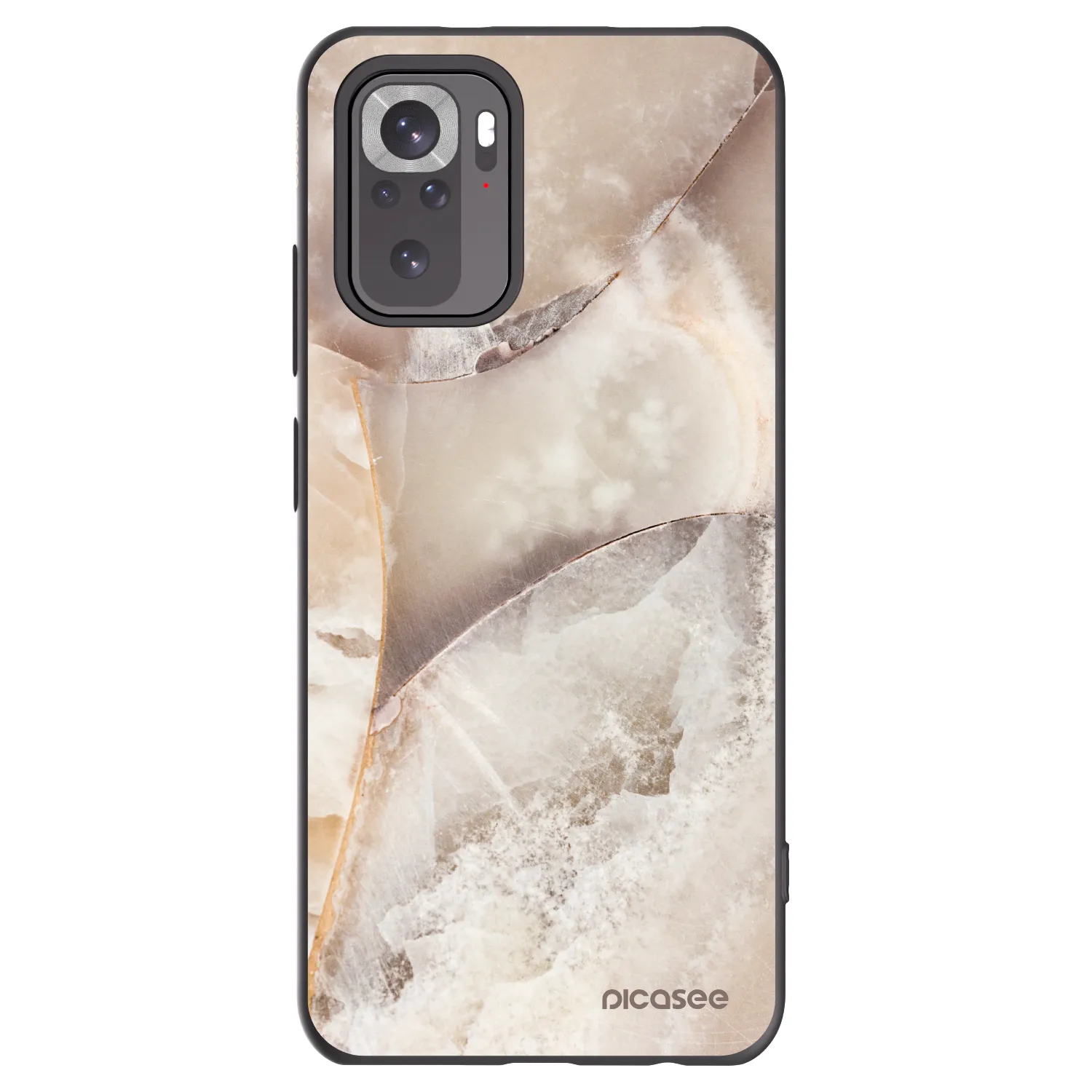 Picasee silikonový černý obal pro Xiaomi Redmi Note 11S 4G - Cream marble