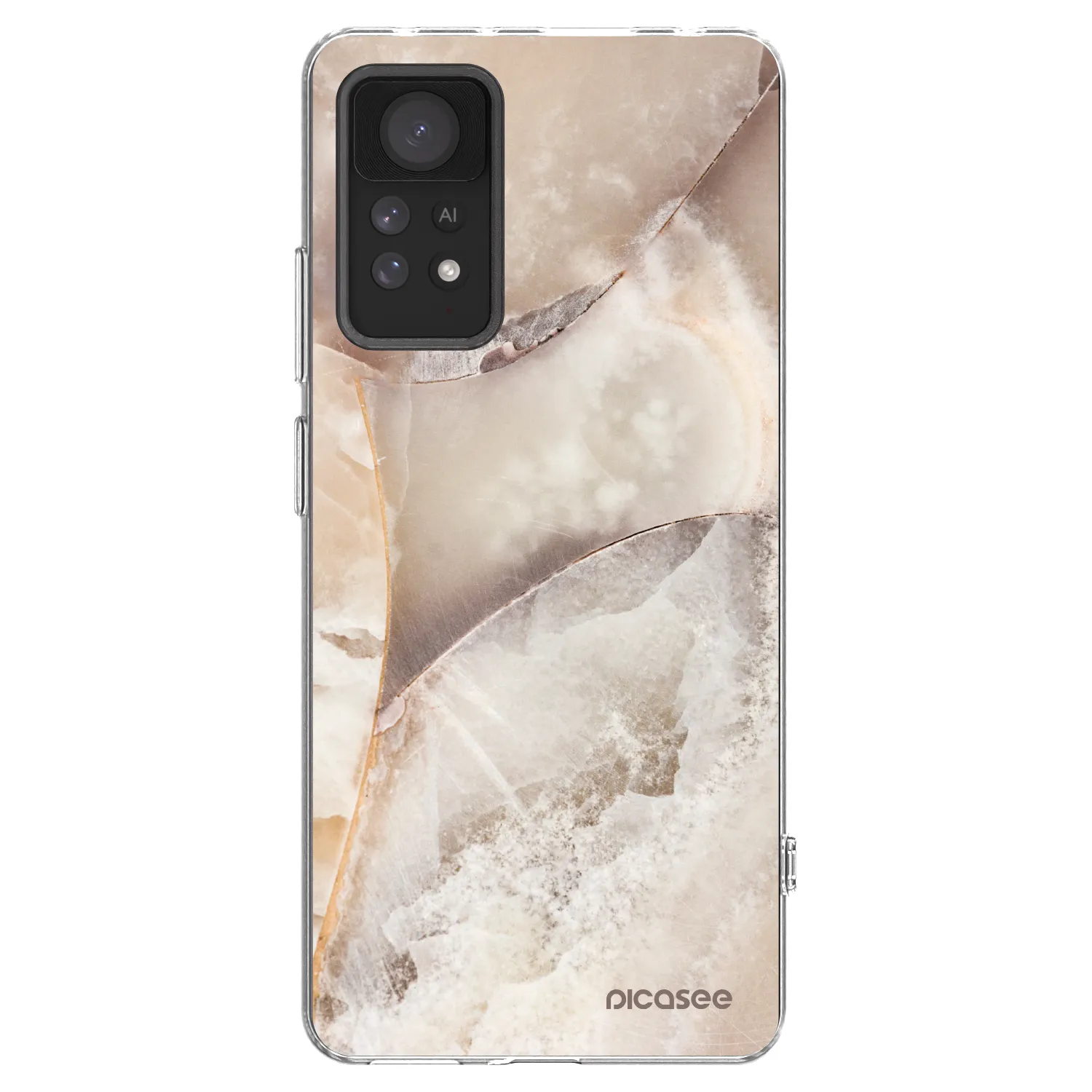 Picasee silikonový průhledný obal pro Xiaomi Redmi Note 11 Pro 5G - Cream marble