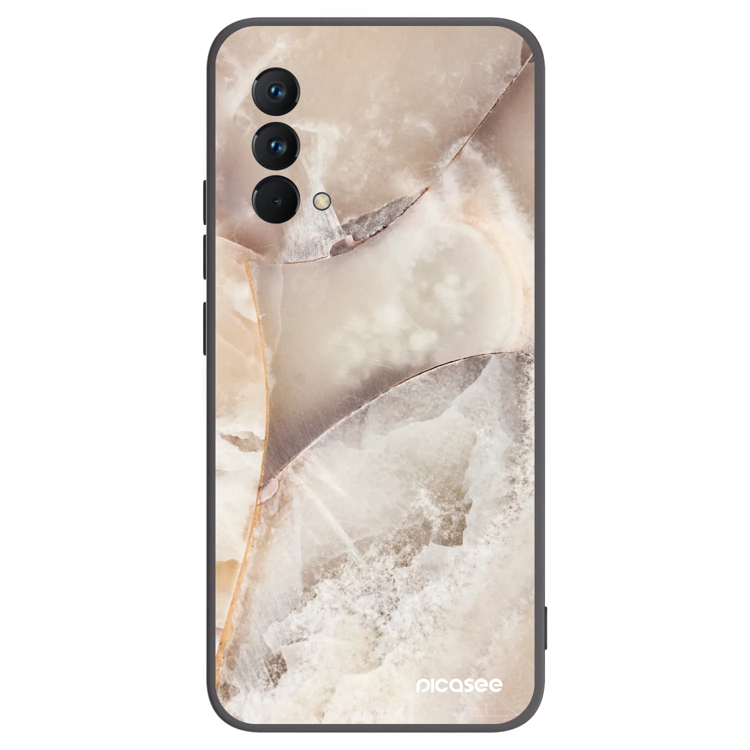 Picasee silikonový černý obal pro Realme GT Master Edition 5G - Cream marble
