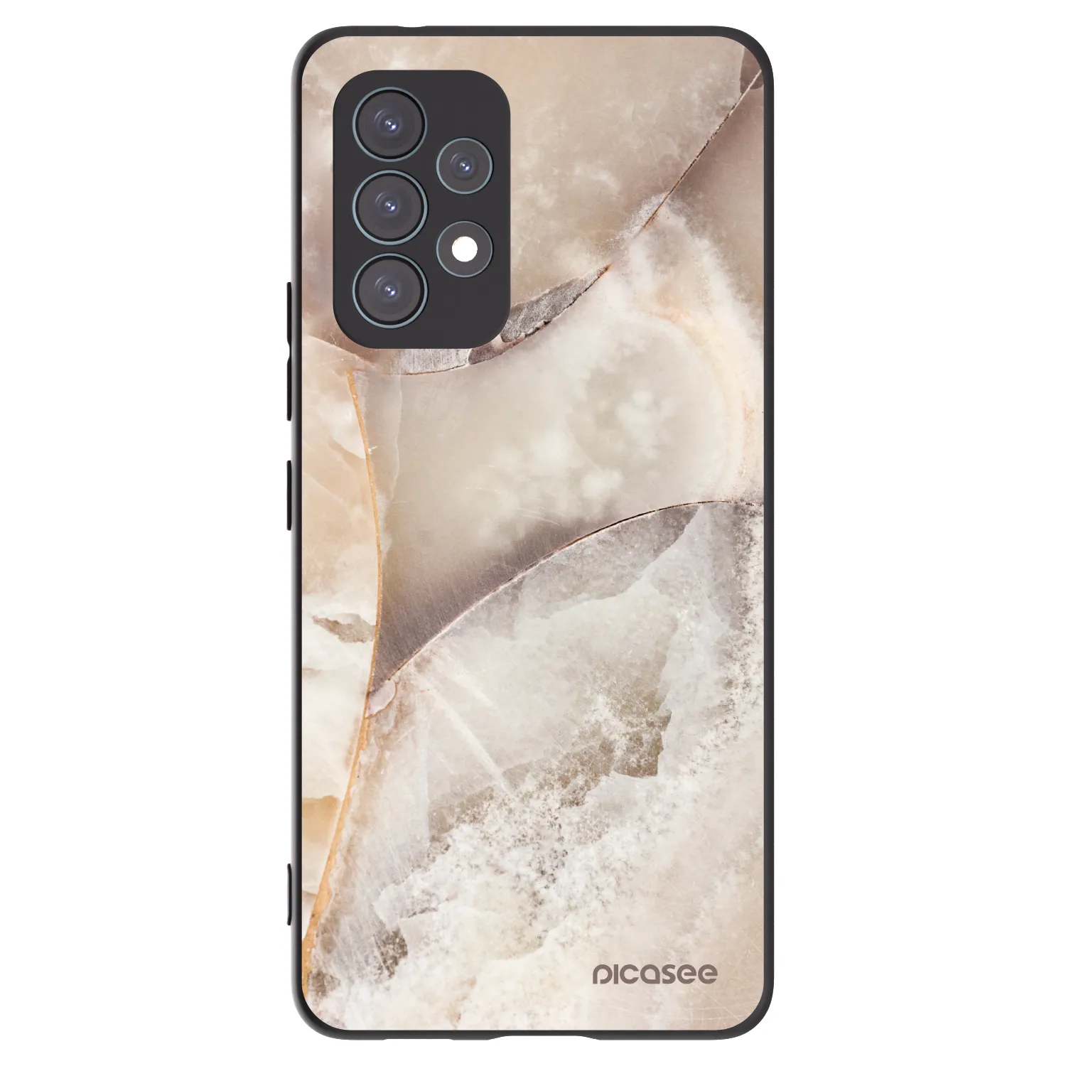 Picasee silikonový černý obal pro Samsung Galaxy A53 5G A536 - Cream marble