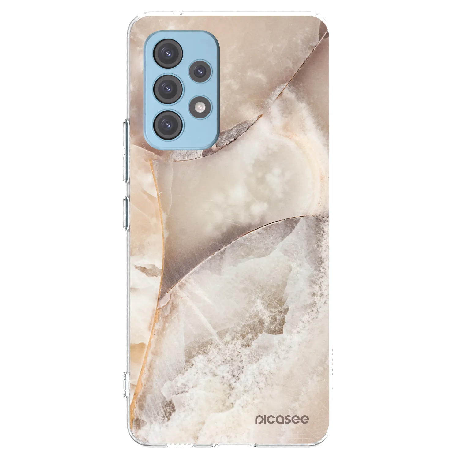 Picasee silikonový průhledný obal pro Samsung Galaxy A53 5G A536 - Cream marble