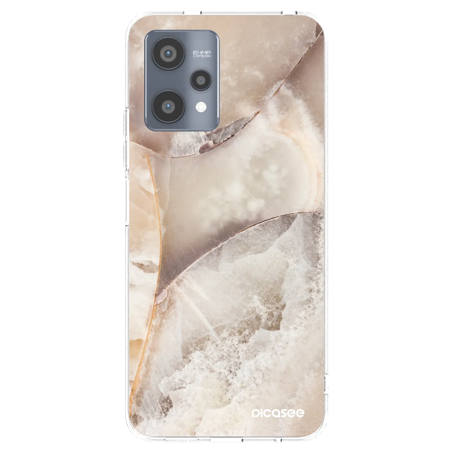 Picasee silikonový průhledný obal pro Realme 9 Pro 5G - Cream marble