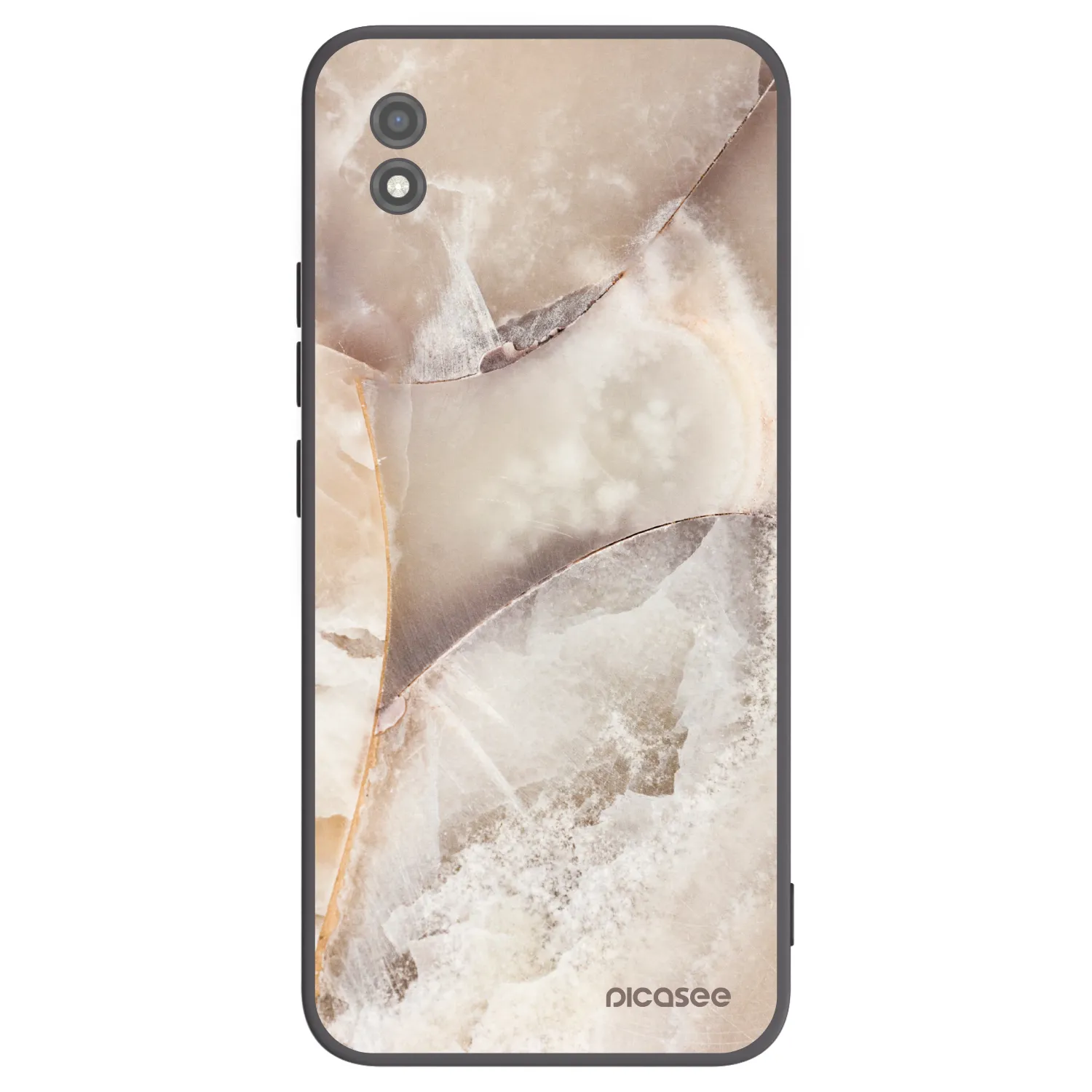 Picasee silikonový černý obal pro Realme C11 (2021) - Cream marble