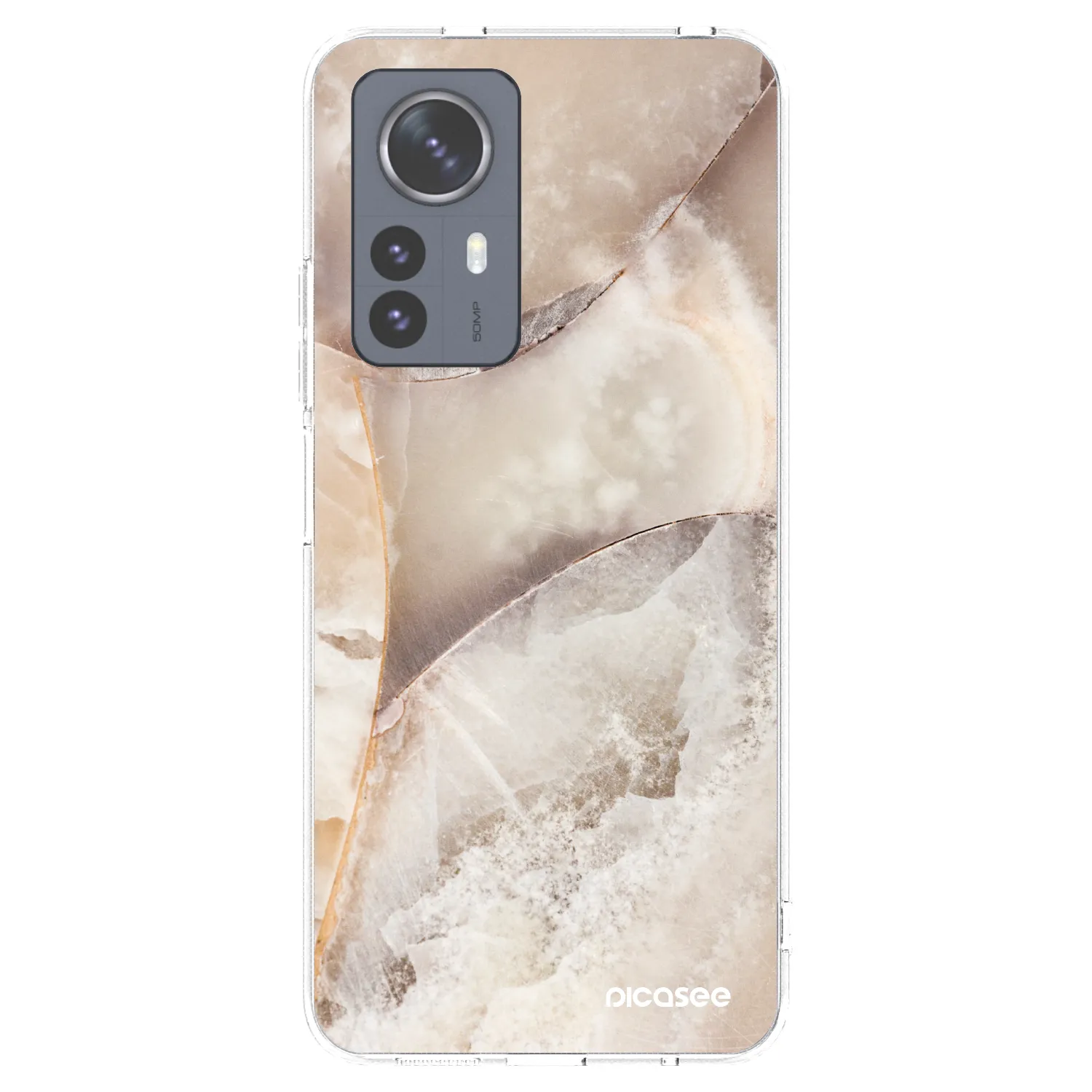Picasee silikonový průhledný obal pro Xiaomi 12 Pro - Cream marble