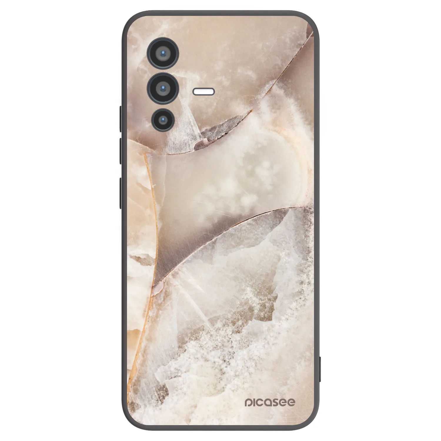 Picasee silikonový černý obal pro Vivo V23 5G - Cream marble