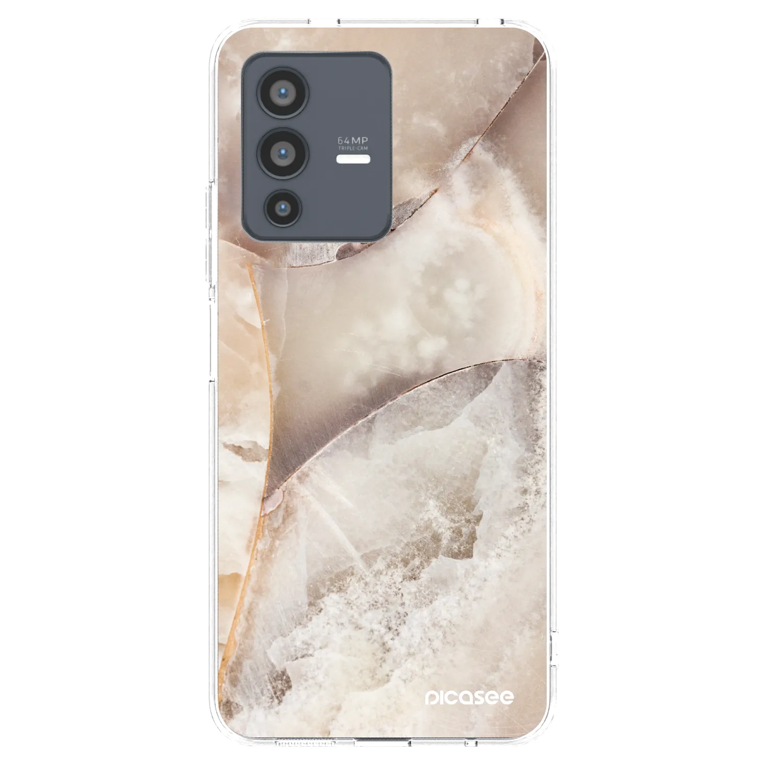 Picasee silikonový průhledný obal pro Vivo V23 5G - Cream marble