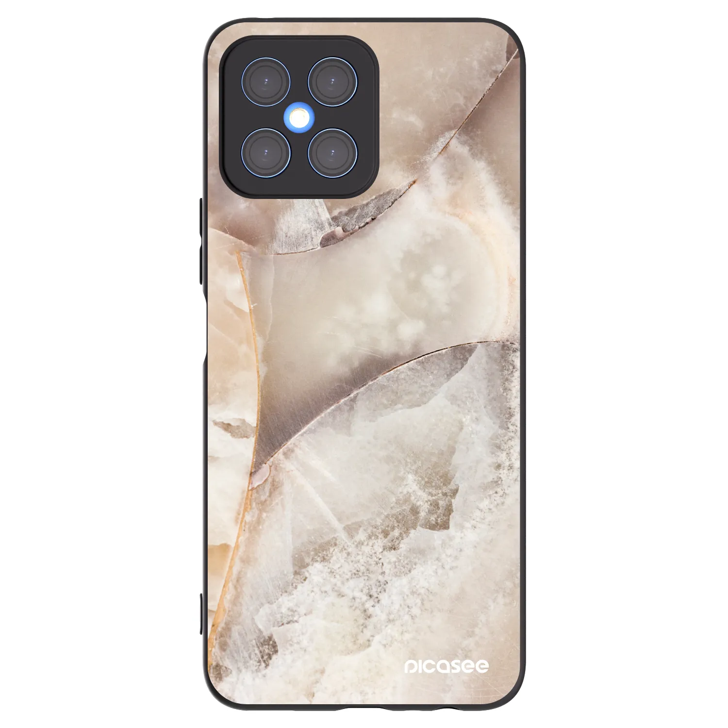 Picasee silikonový černý obal pro Honor X8 4G - Cream marble