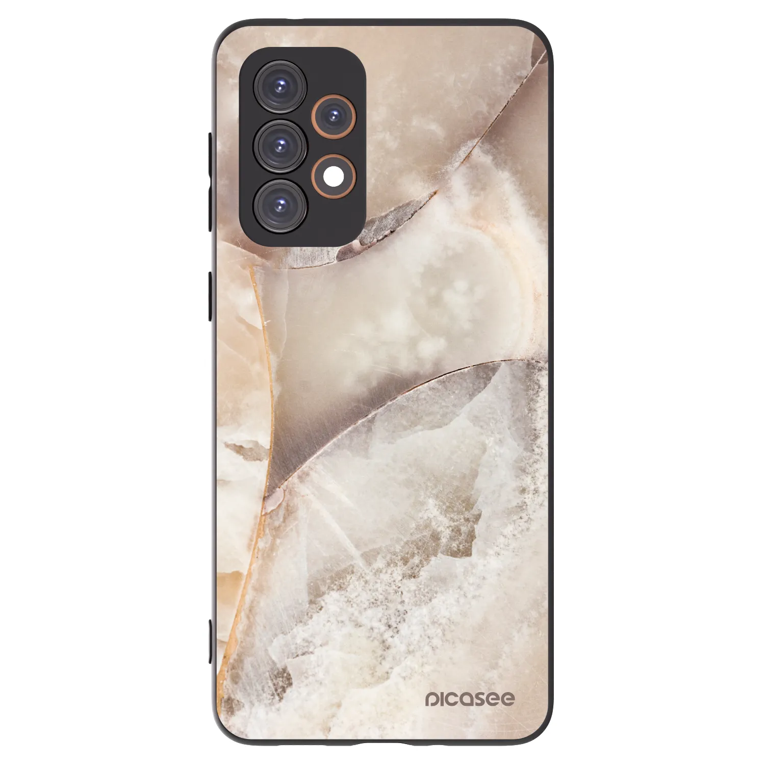 Picasee silikonový černý obal pro Samsung Galaxy A33 5G A336 - Cream marble