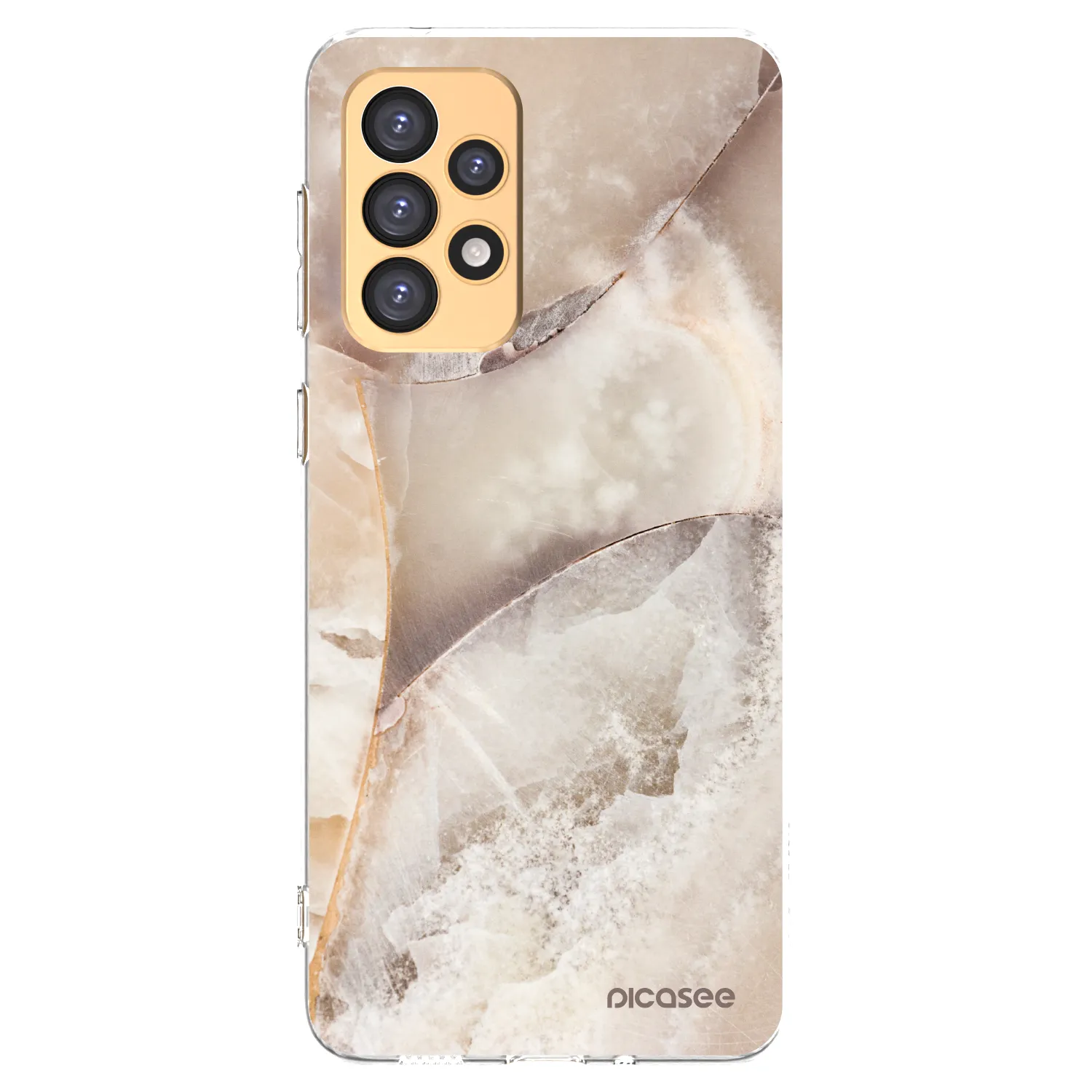 Picasee silikonový průhledný obal pro Samsung Galaxy A33 5G A336 - Cream marble