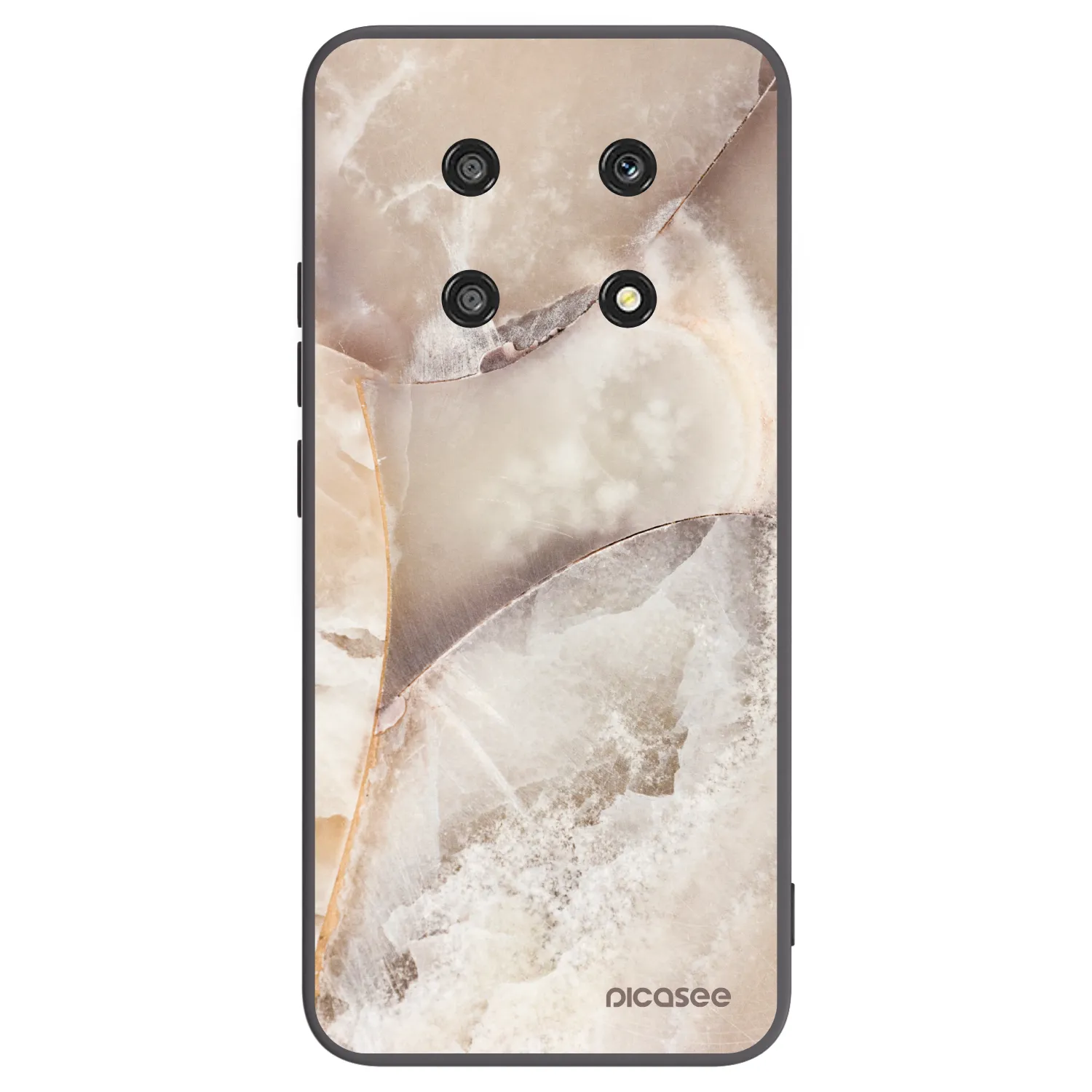 Picasee silikonový černý obal pro Honor Magic4 Lite 5G - Cream marble