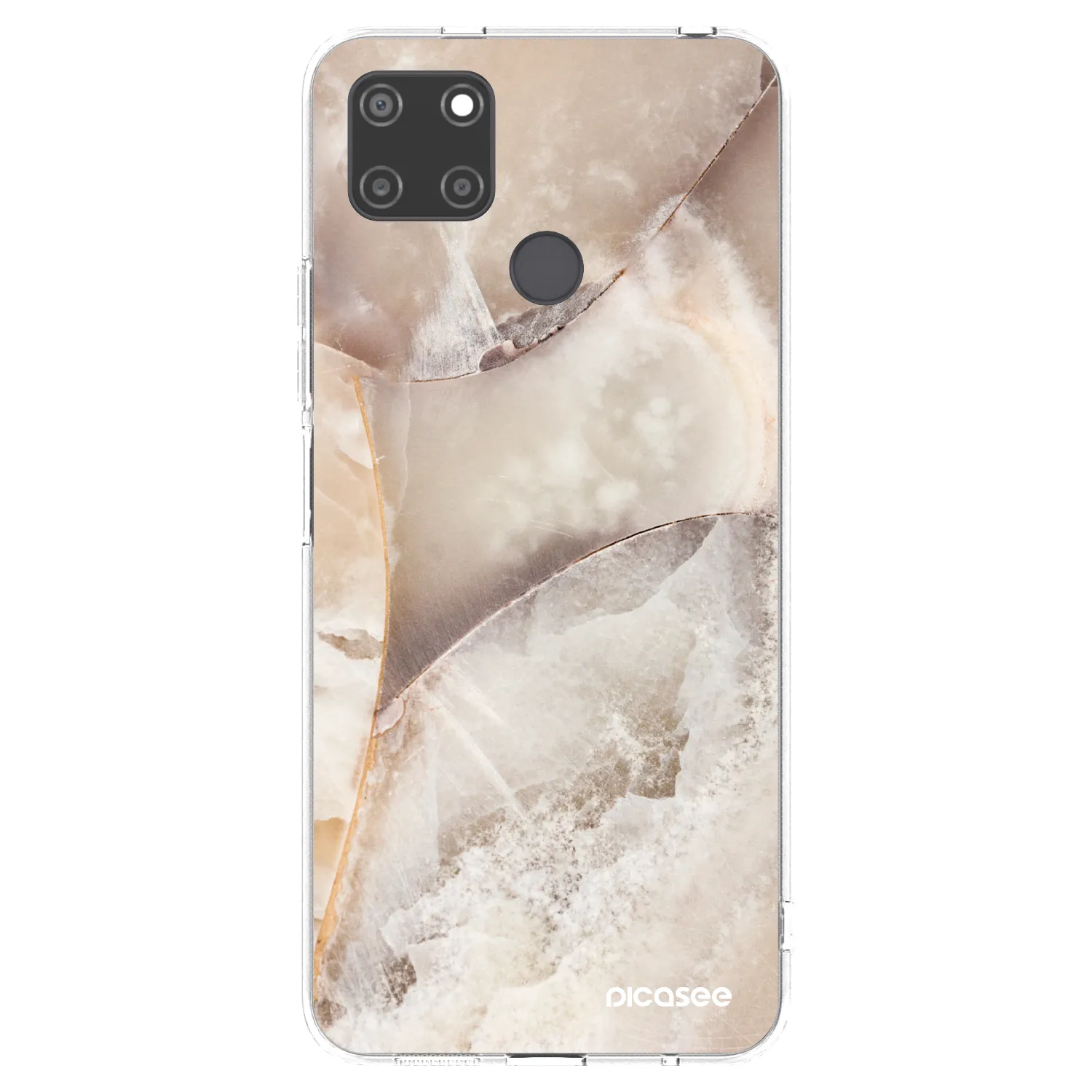 Picasee silikonový průhledný obal pro Realme C21Y - Cream marble