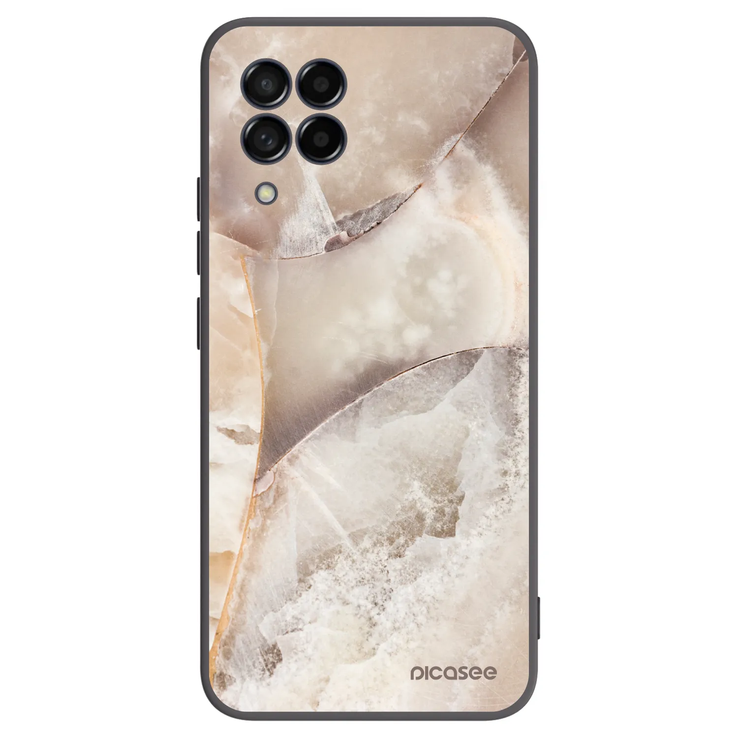 Picasee silikonový černý obal pro Samsung Galaxy M53 5G - Cream marble