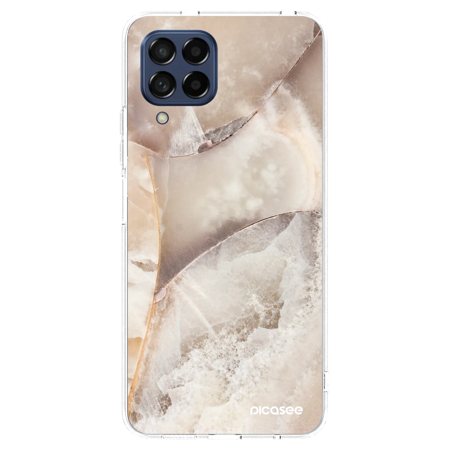 Picasee silikonový průhledný obal pro Samsung Galaxy M53 5G - Cream marble