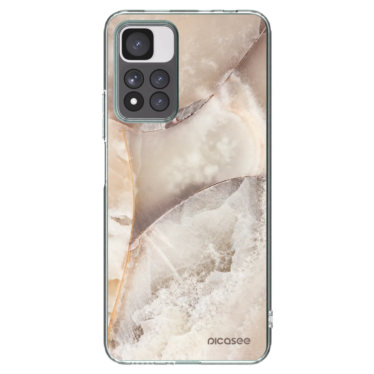 Picasee silikonový průhledný obal pro Xiaomi Redmi Note 11 Pro+ 5G - Cream marble