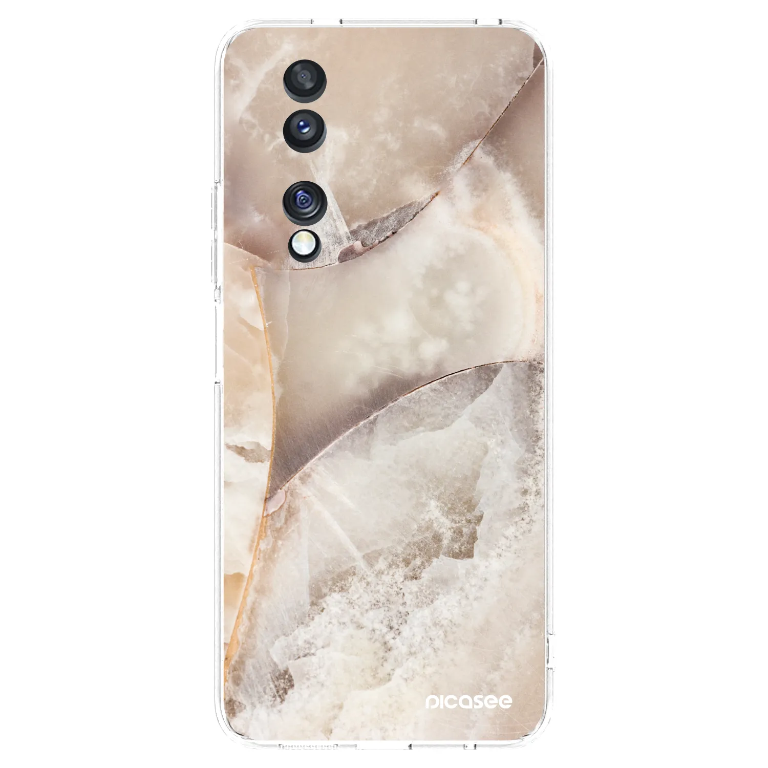 Picasee silikonový průhledný obal pro Honor 70 - Cream marble