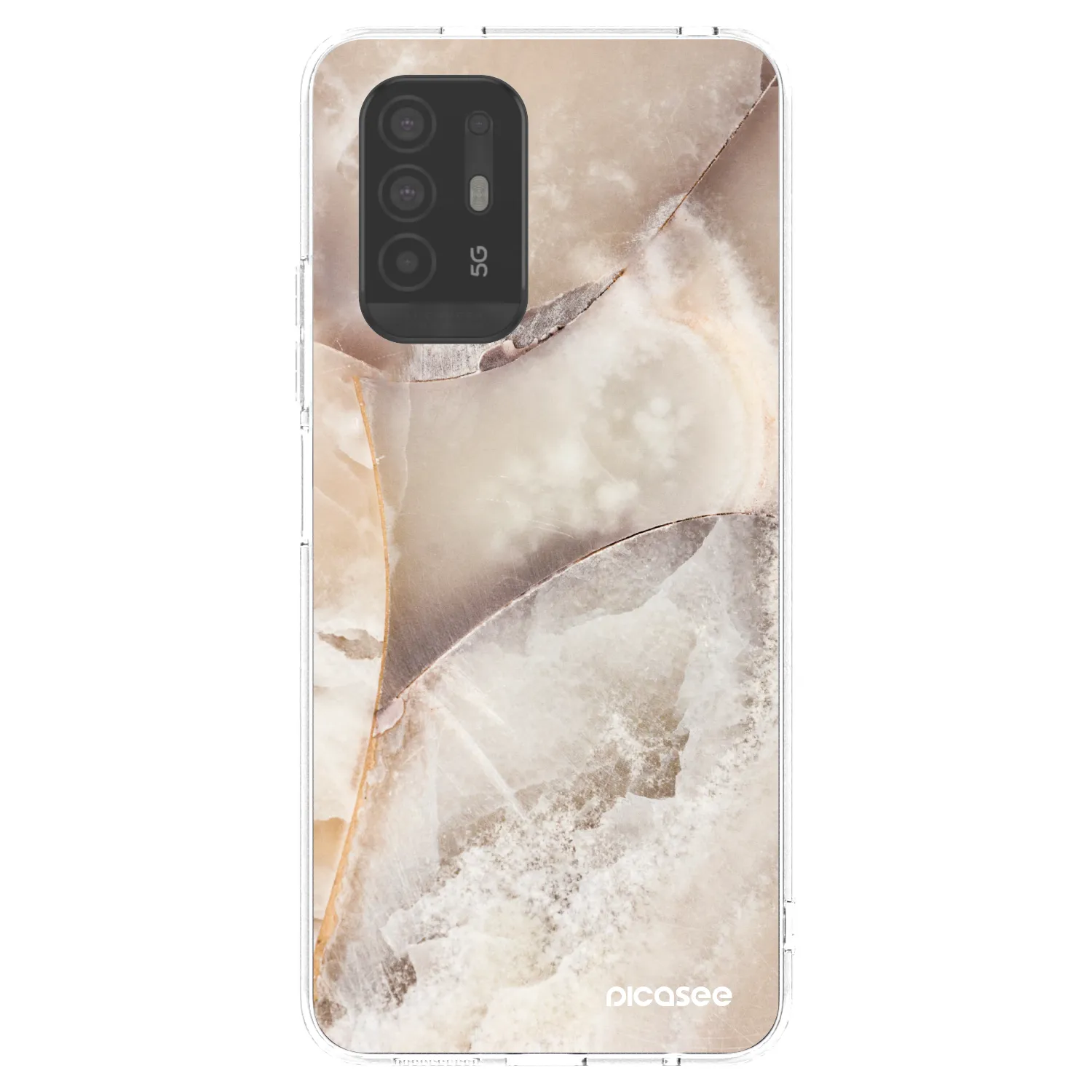 Picasee silikonový průhledný obal pro OPPO A94 5G - Cream marble