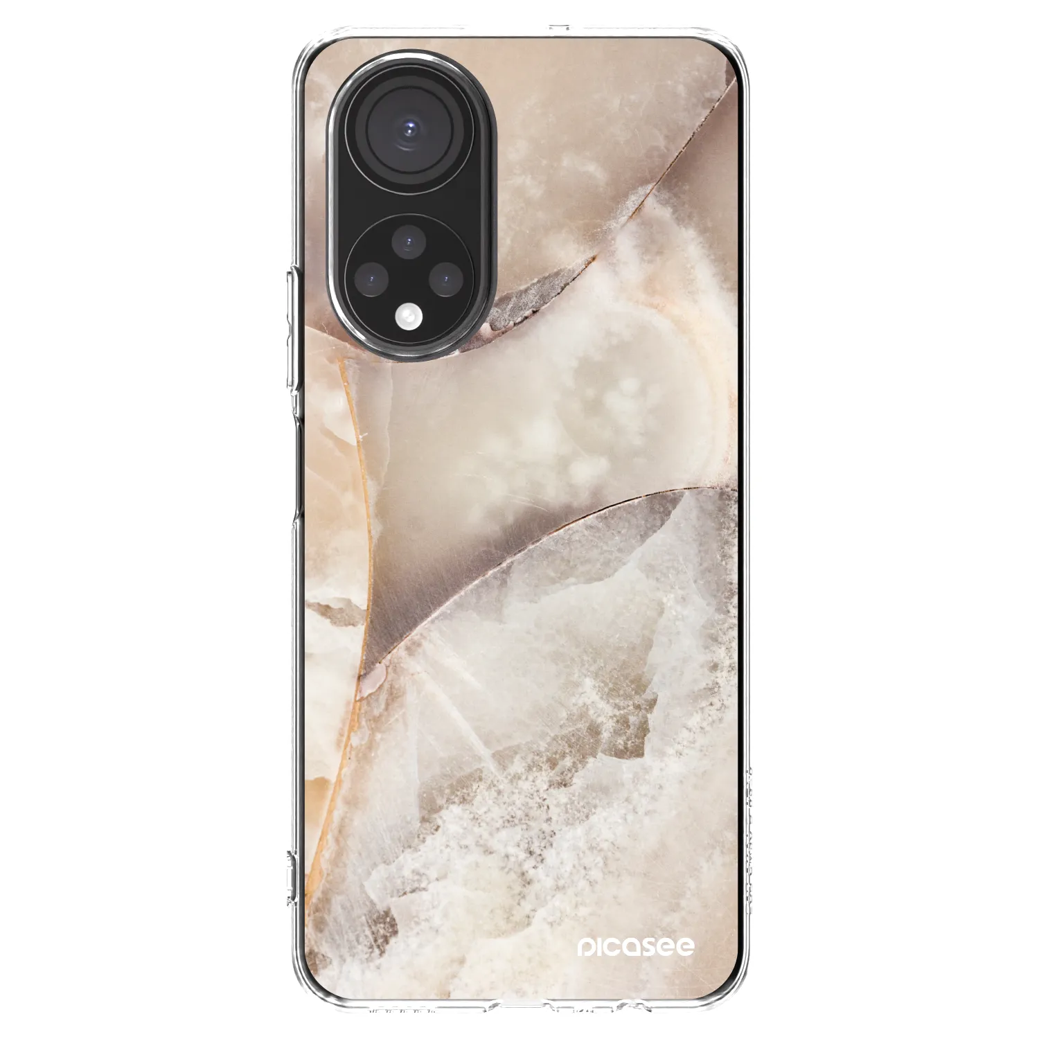 Picasee silikonový průhledný obal pro Honor X7 - Cream marble