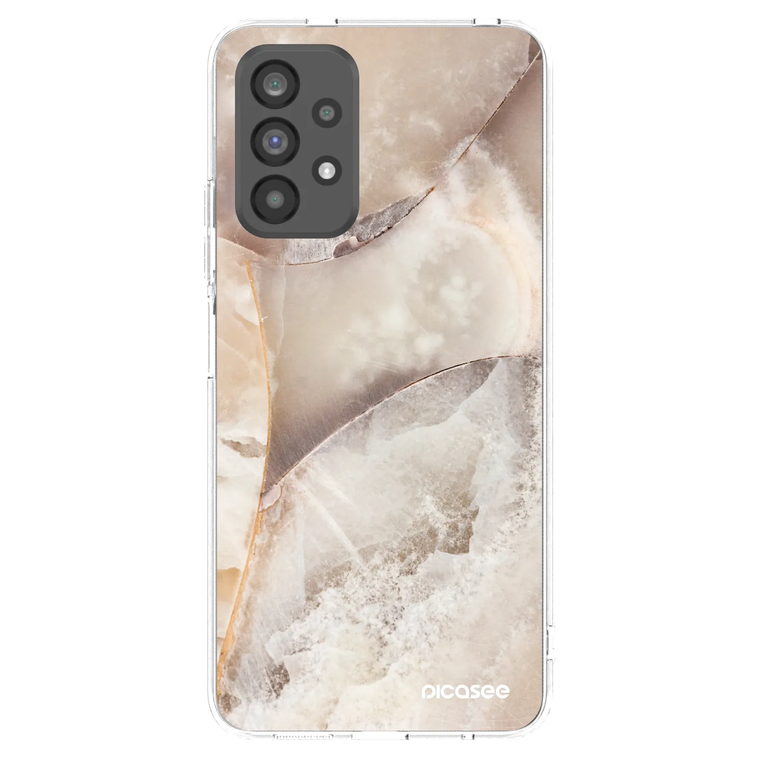 Picasee silikonový průhledný obal pro Samsung Galaxy A73 5G - Cream marble