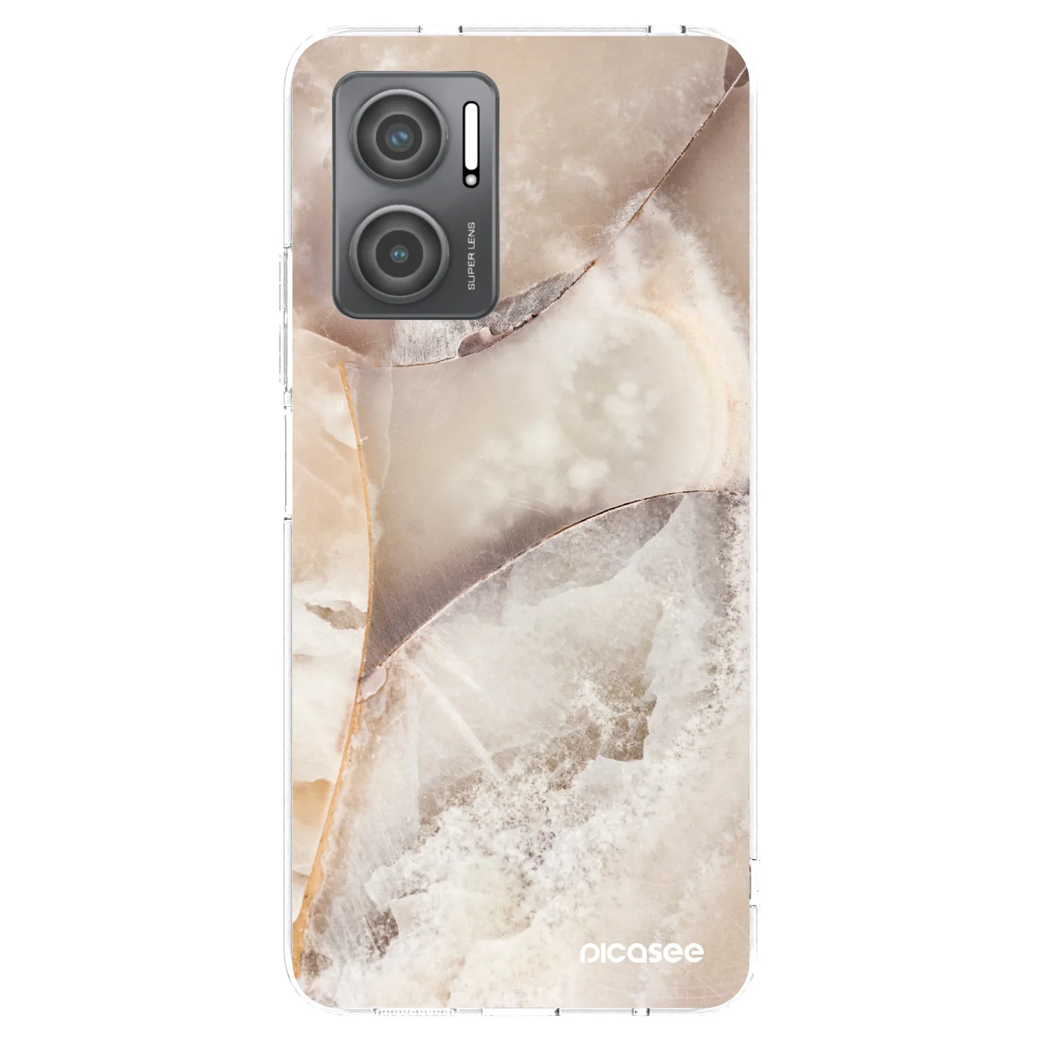 Picasee silikonový průhledný obal pro Xiaomi Redmi 10 5G - Cream marble