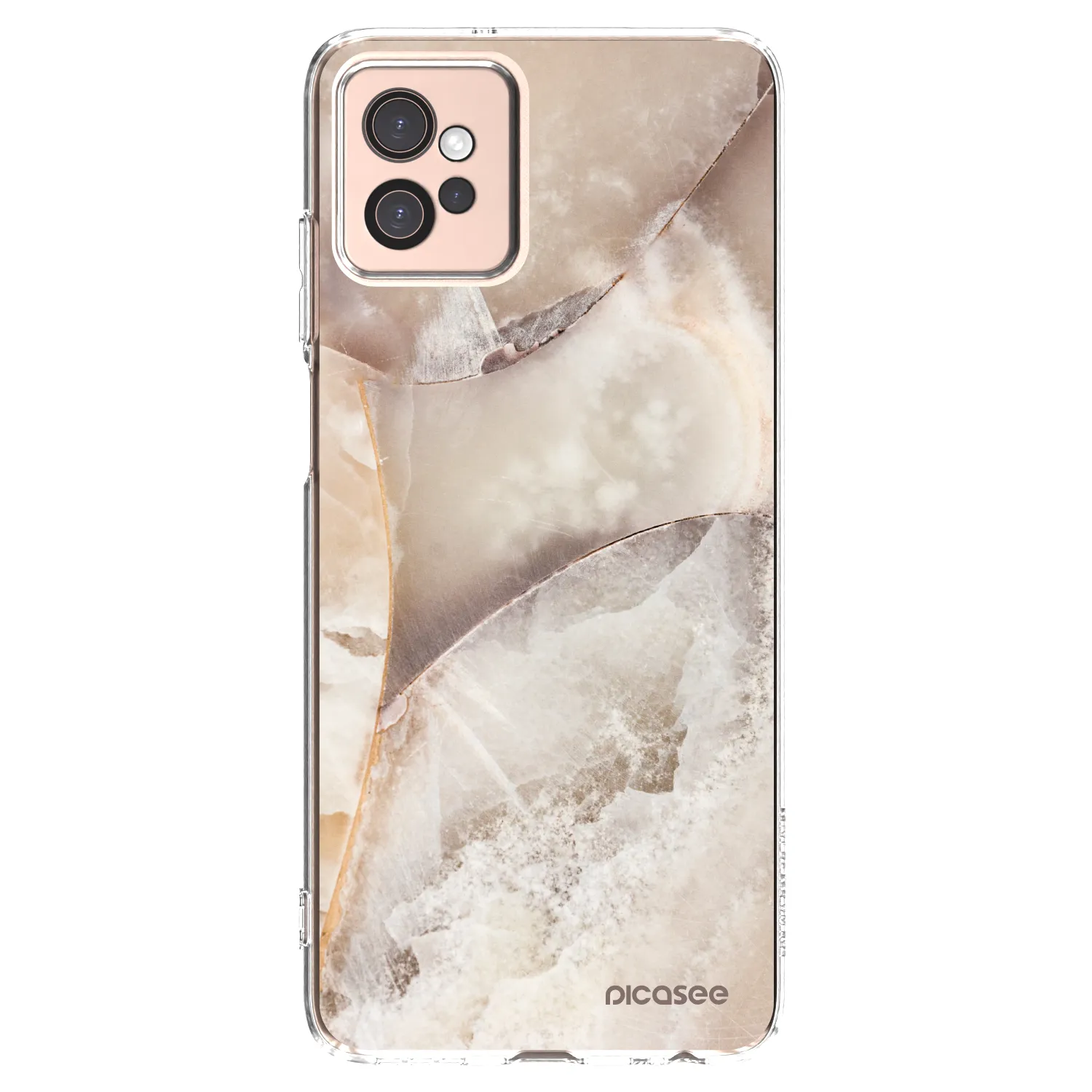 Picasee silikonový průhledný obal pro Motorola Moto G32 - Cream marble