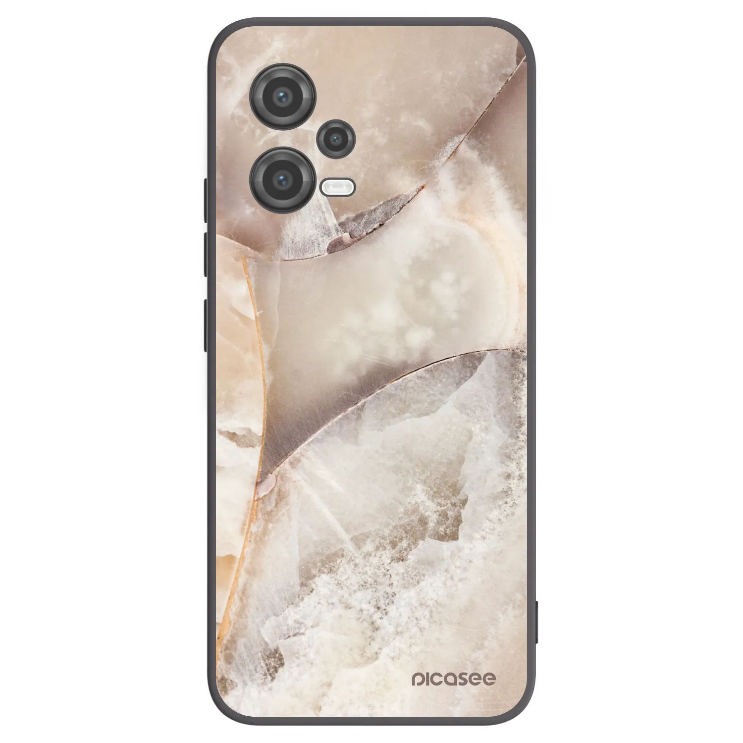 Picasee silikonový černý obal pro Xiaomi Poco X5 - Cream marble