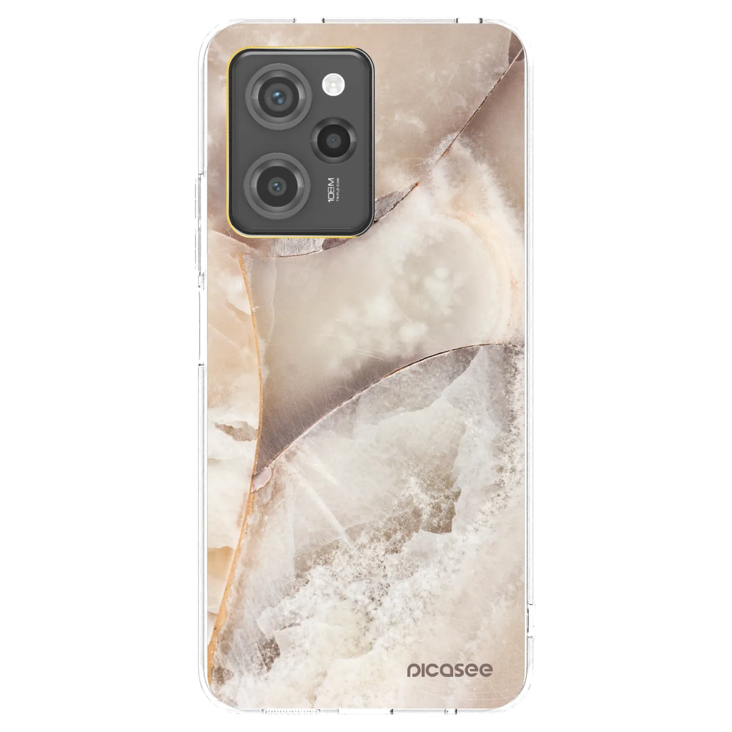 Picasee silikonový černý obal pro Xiaomi Poco X5 Pro - Cream marble