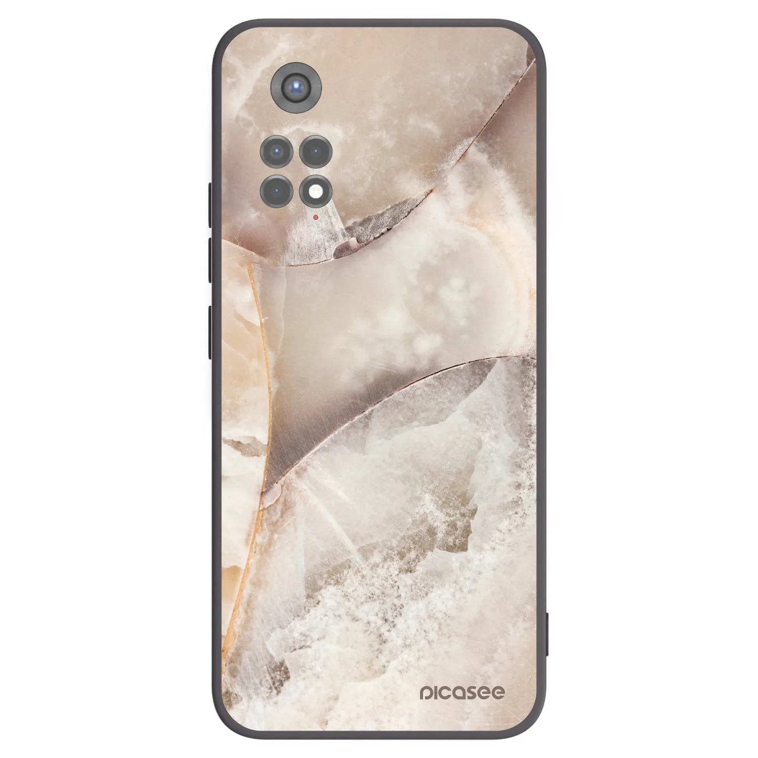 Picasee silikonový černý obal pro Xiaomi Redmi Note 11S 5G - Cream marble