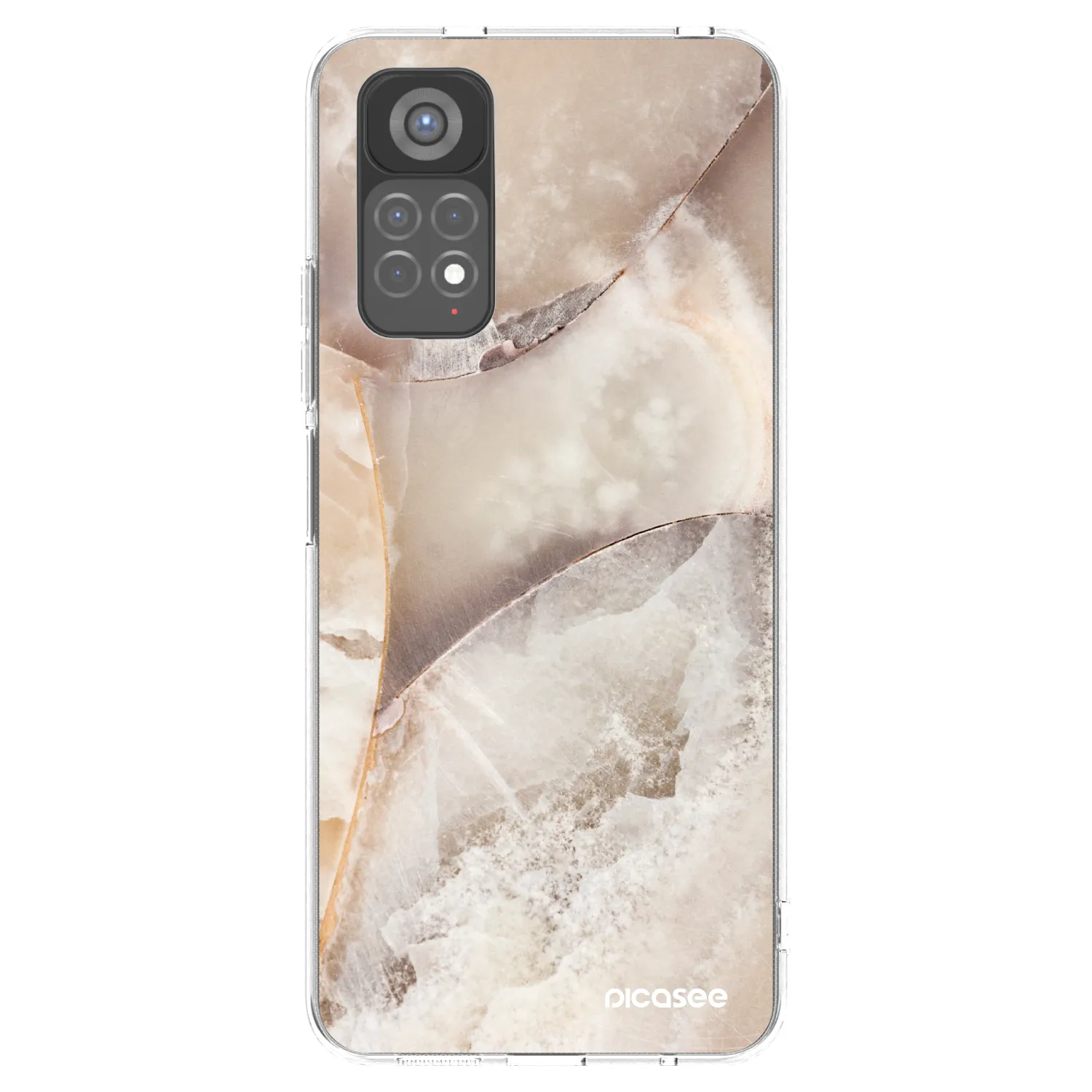 Picasee silikonový průhledný obal pro Xiaomi Redmi Note 11S 5G - Cream marble