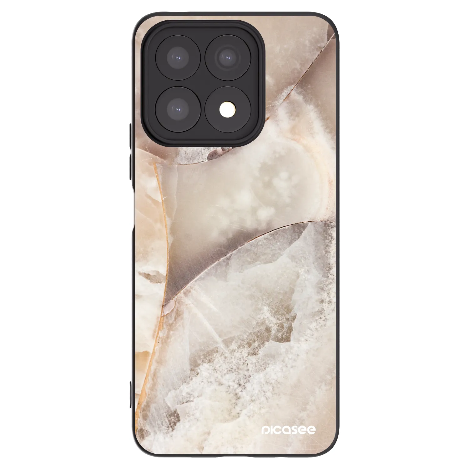 Picasee silikonový černý obal pro Honor X8a - Cream marble