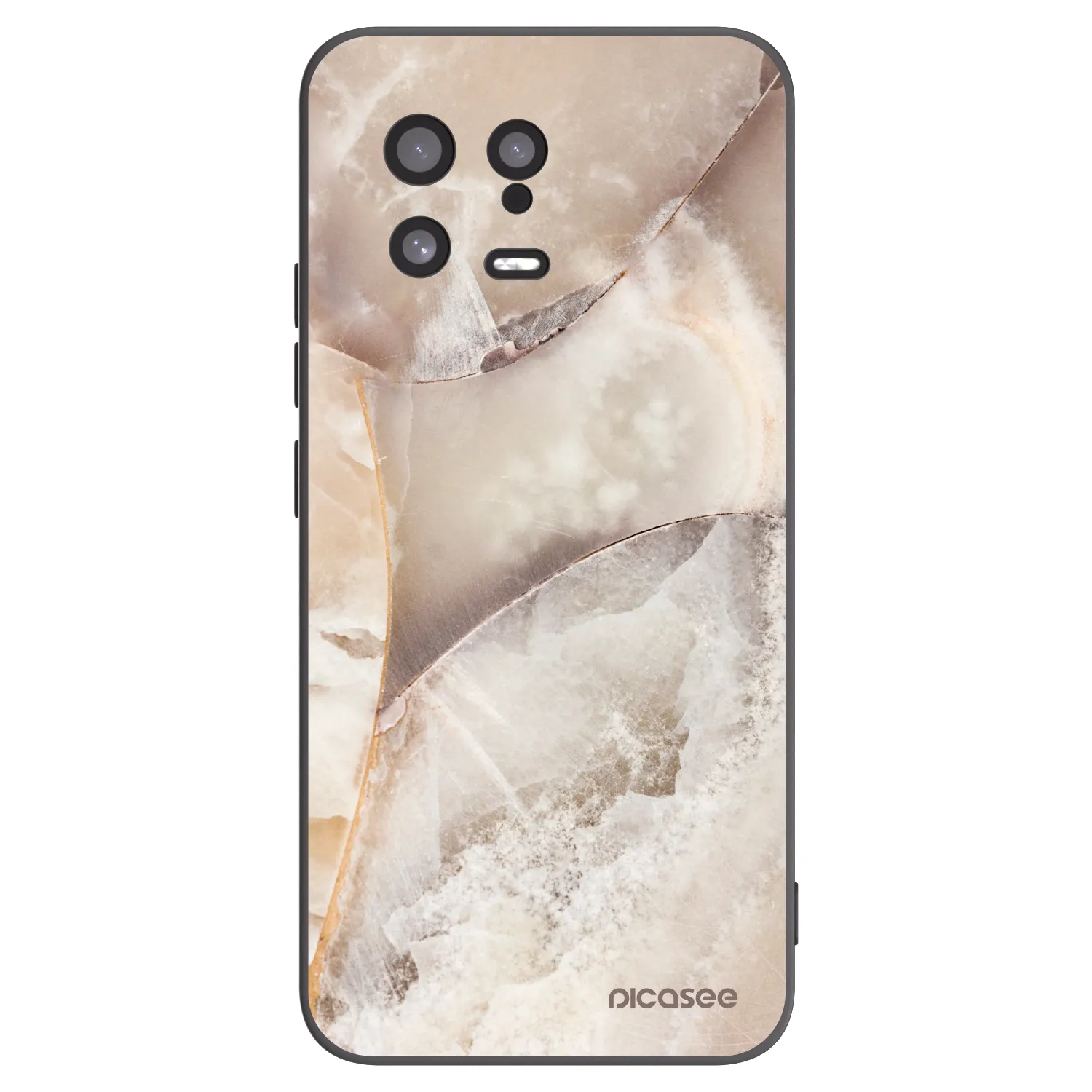 Picasee silikonový černý obal pro Xiaomi 13 - Cream marble