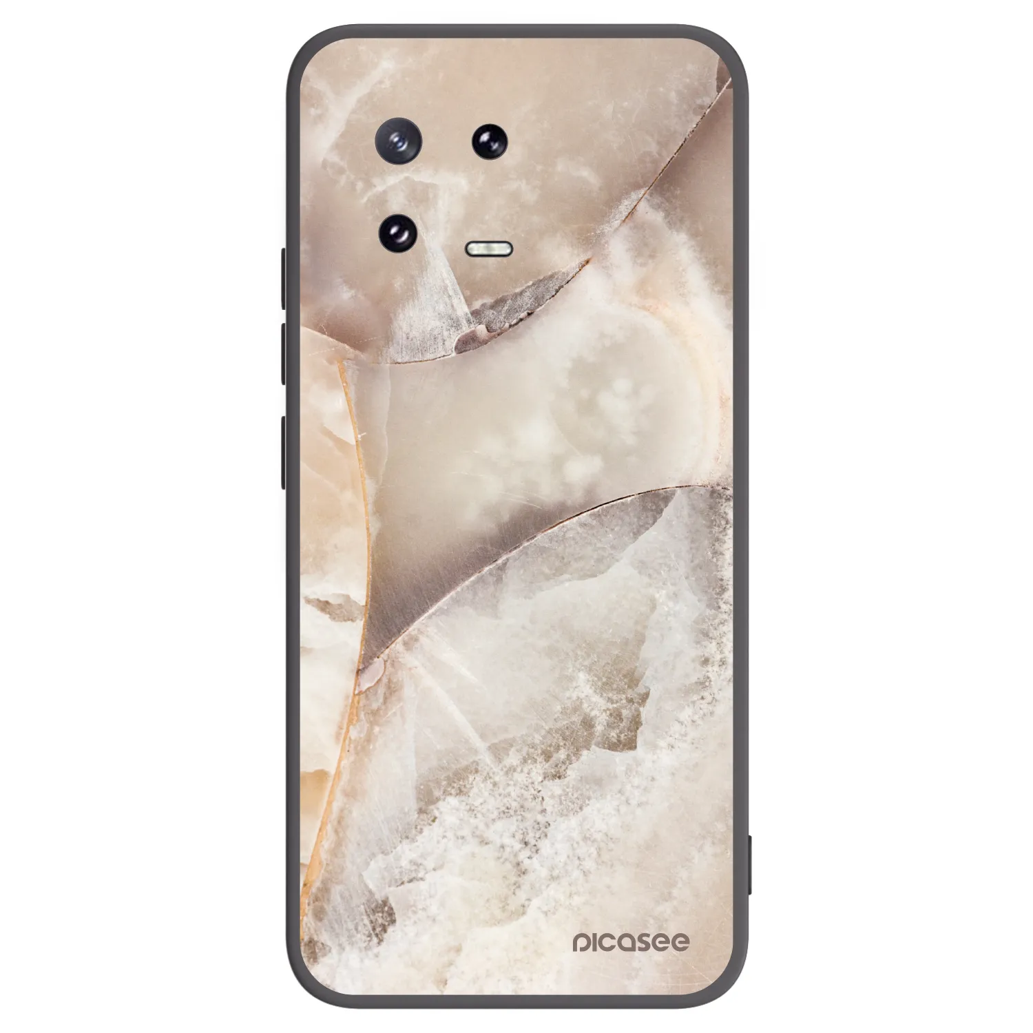 Picasee silikonový černý obal pro Xiaomi 13 Pro - Cream marble