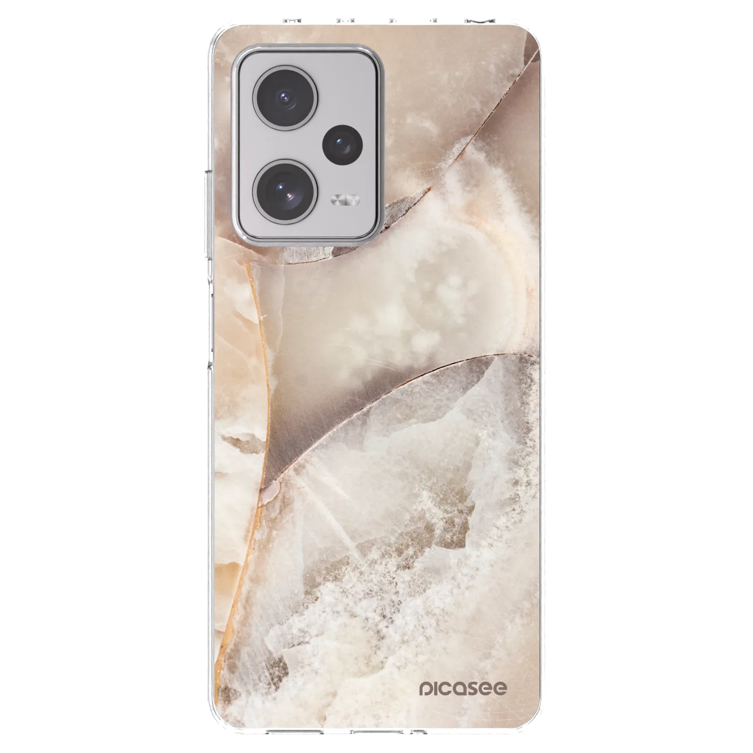 Picasee silikonový průhledný obal pro Xiaomi Redmi Note 12 Pro+ 5G - Cream marble