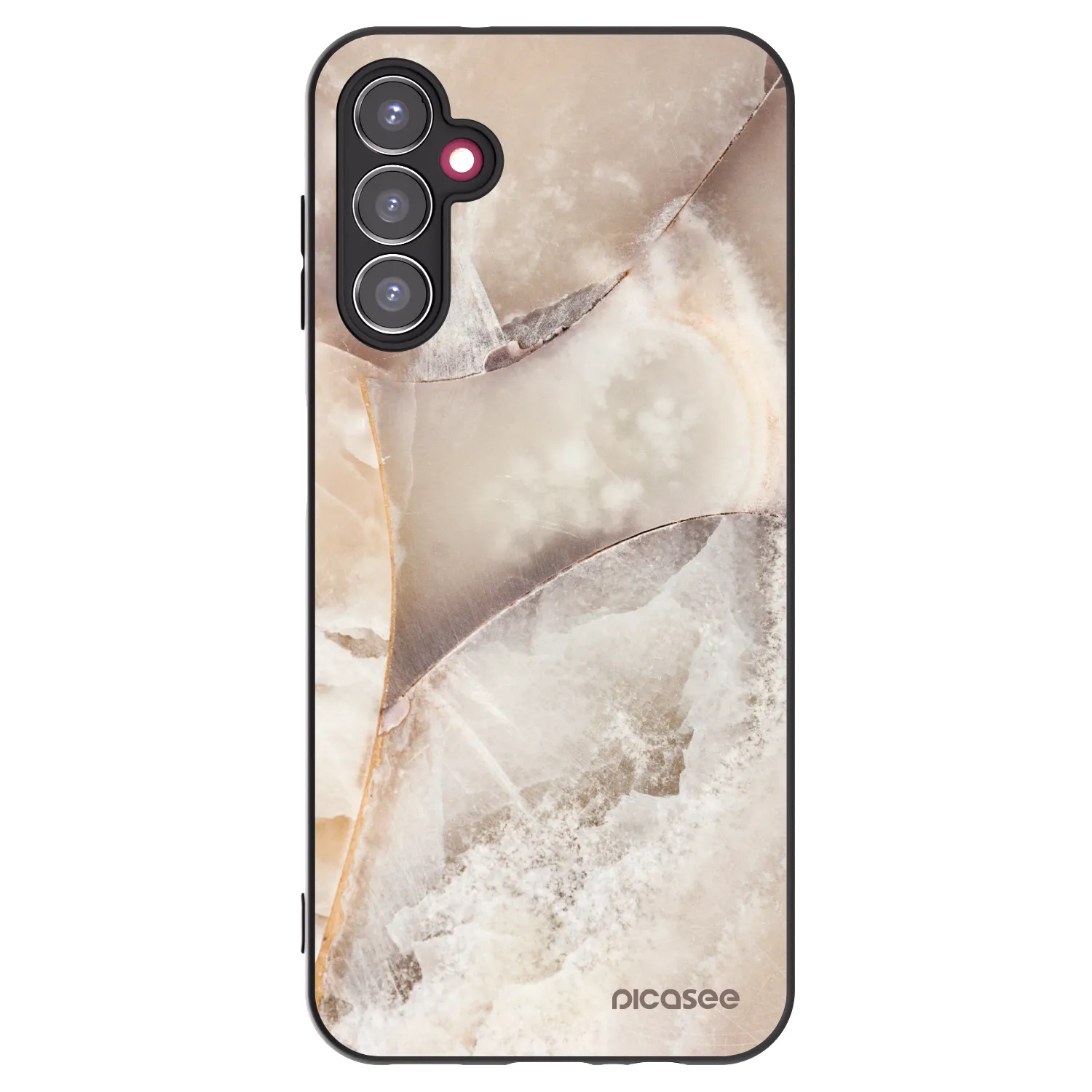 Picasee silikonový černý obal pro Samsung Galaxy A14 4G A145R - Cream marble