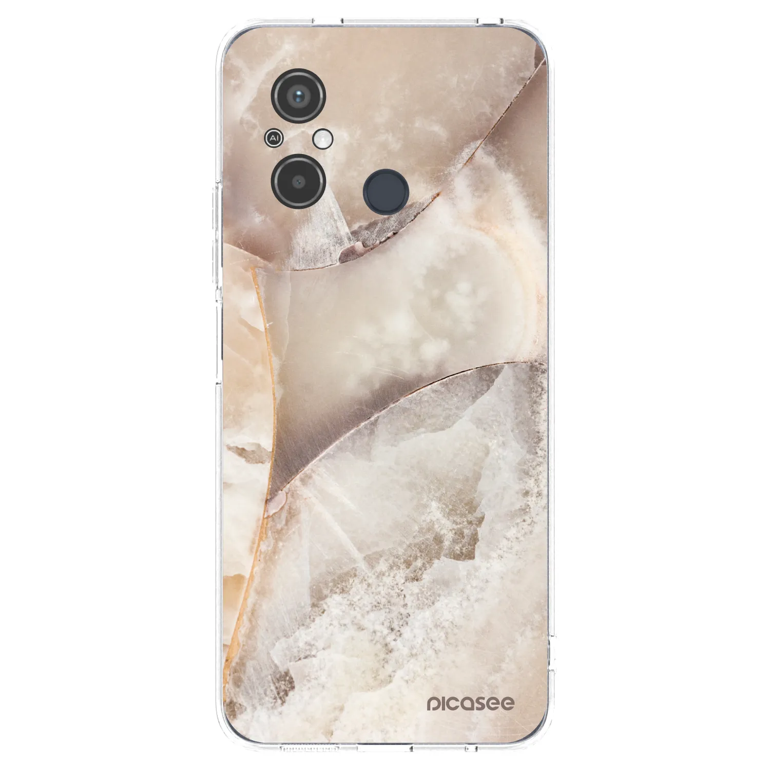 Picasee silikonový průhledný obal pro Xiaomi Redmi 12C - Cream marble