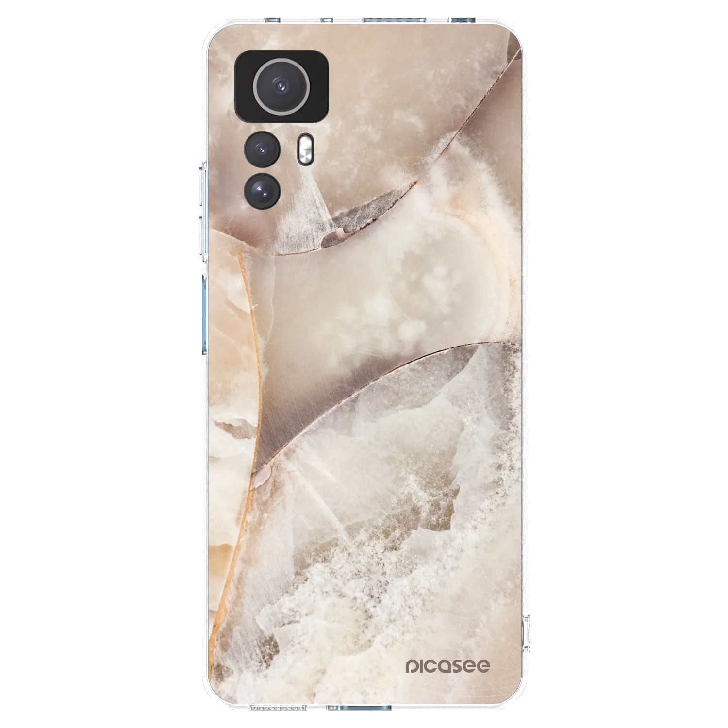 Picasee silikonový průhledný obal pro Xiaomi Redmi Note 12S - Cream marble
