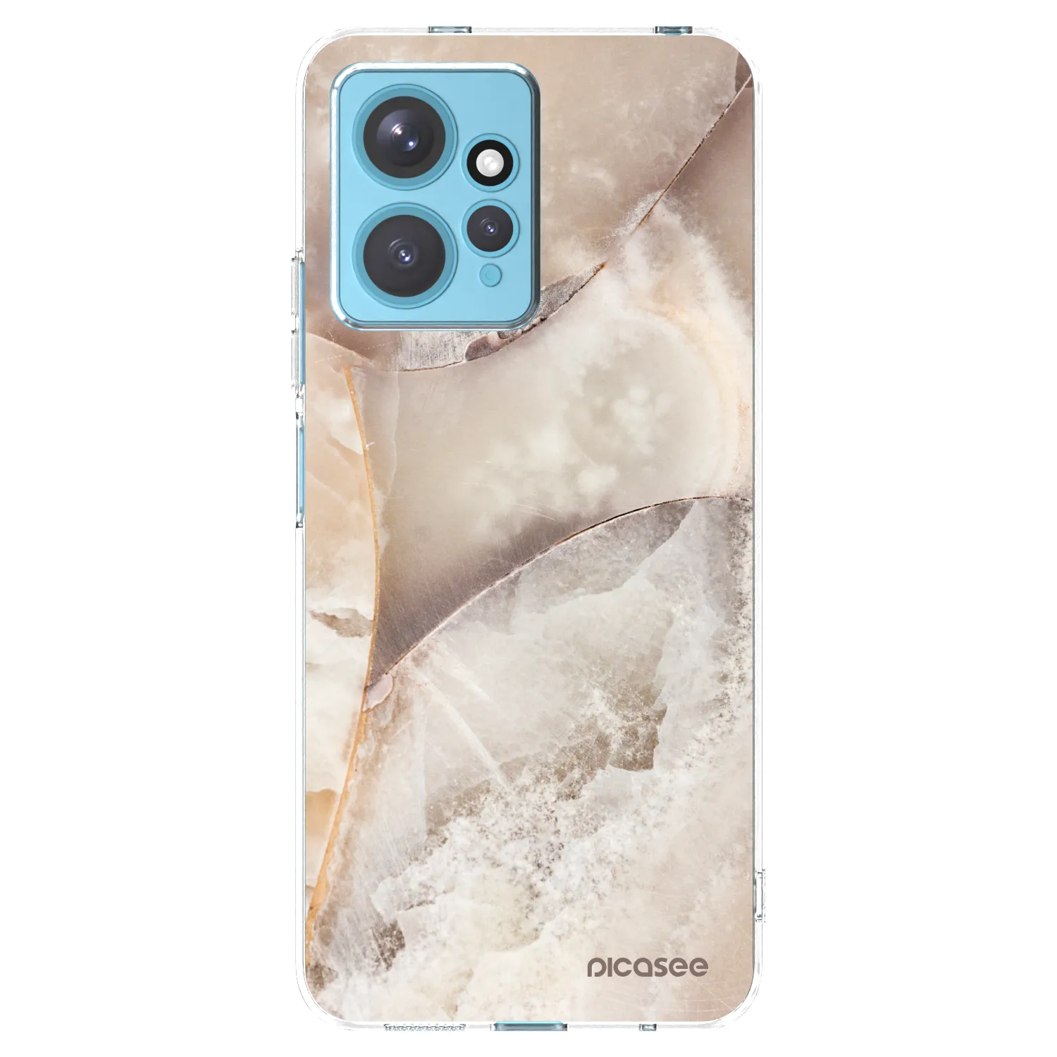 Picasee silikonový průhledný obal pro Xiaomi Redmi Note 12 4G - Cream marble