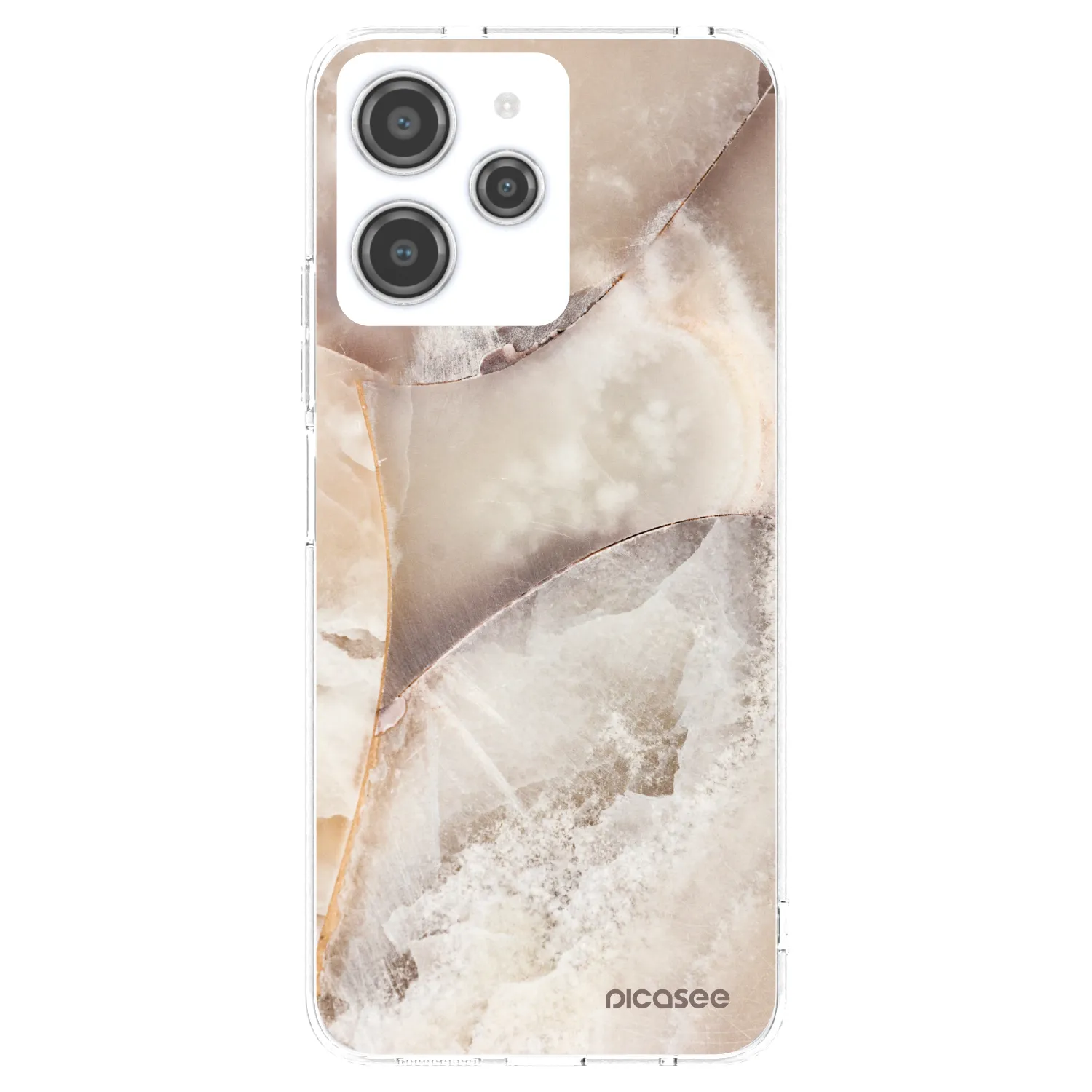 Picasee silikonový průhledný obal pro Xiaomi Redmi 12 4G - Cream marble