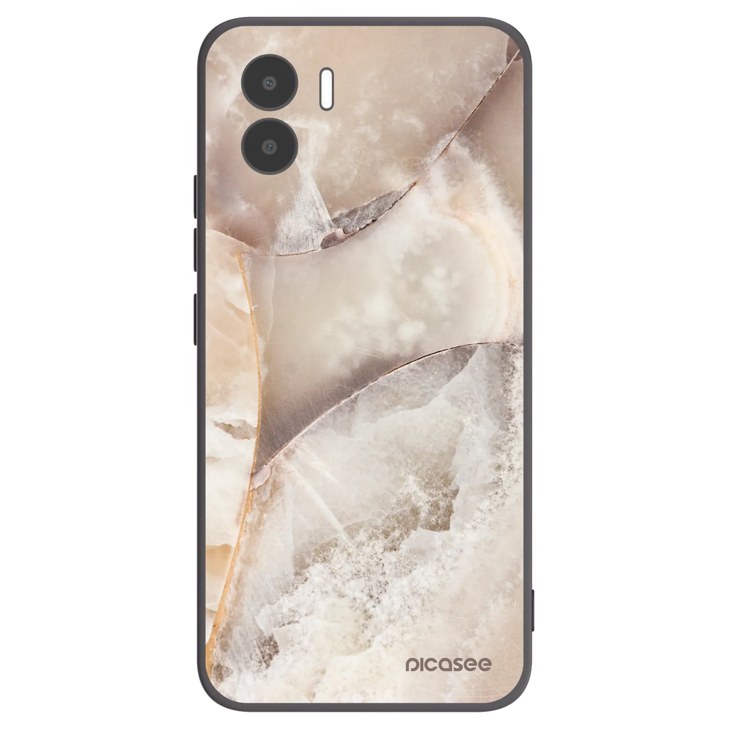 Picasee silikonový černý obal pro Xiaomi Redmi A2 - Cream marble