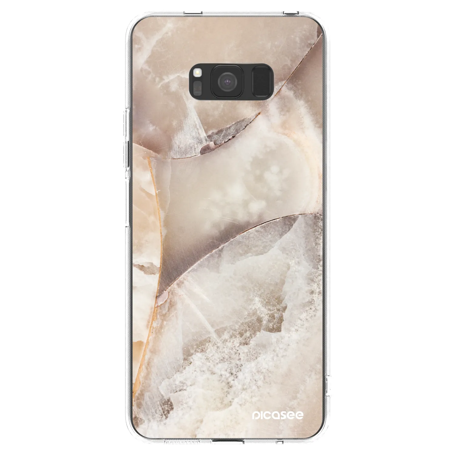 Picasee silikonový průhledný obal pro Samsung Galaxy S8 G950F - Cream marble