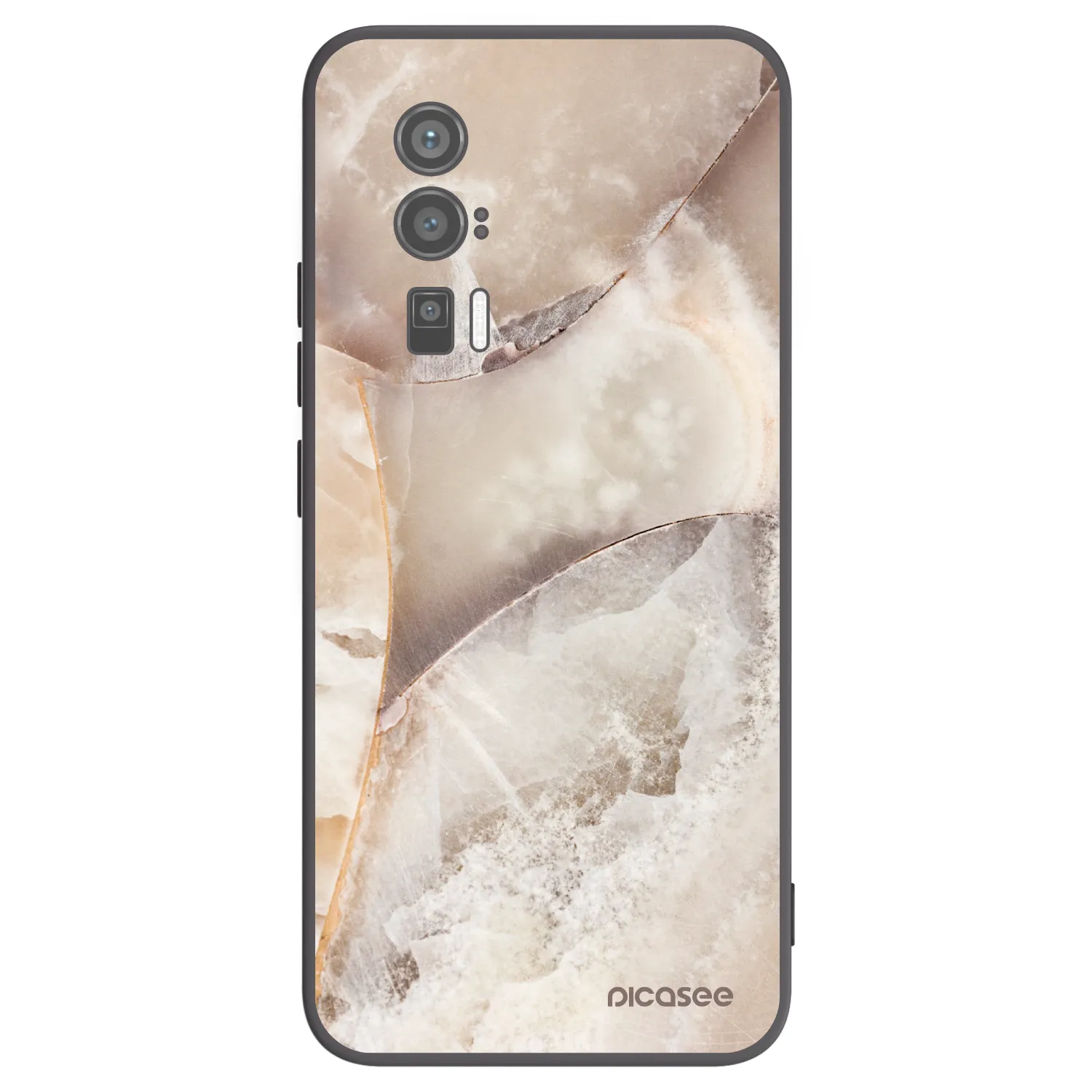 Picasee silikonový černý obal pro Xiaomi Poco F5 Pro 5G - Cream marble