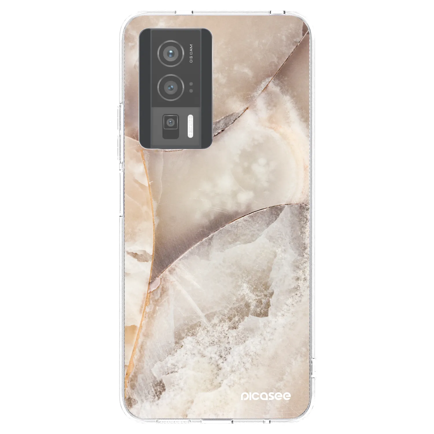 Picasee silikonový průhledný obal pro Xiaomi Poco F5 Pro 5G - Cream marble