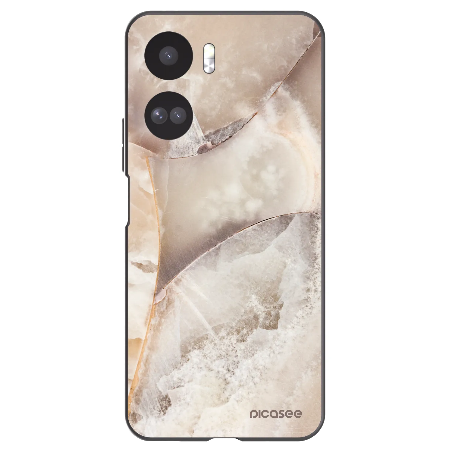 Picasee silikonový černý obal pro Honor 90 Lite 5G - Cream marble