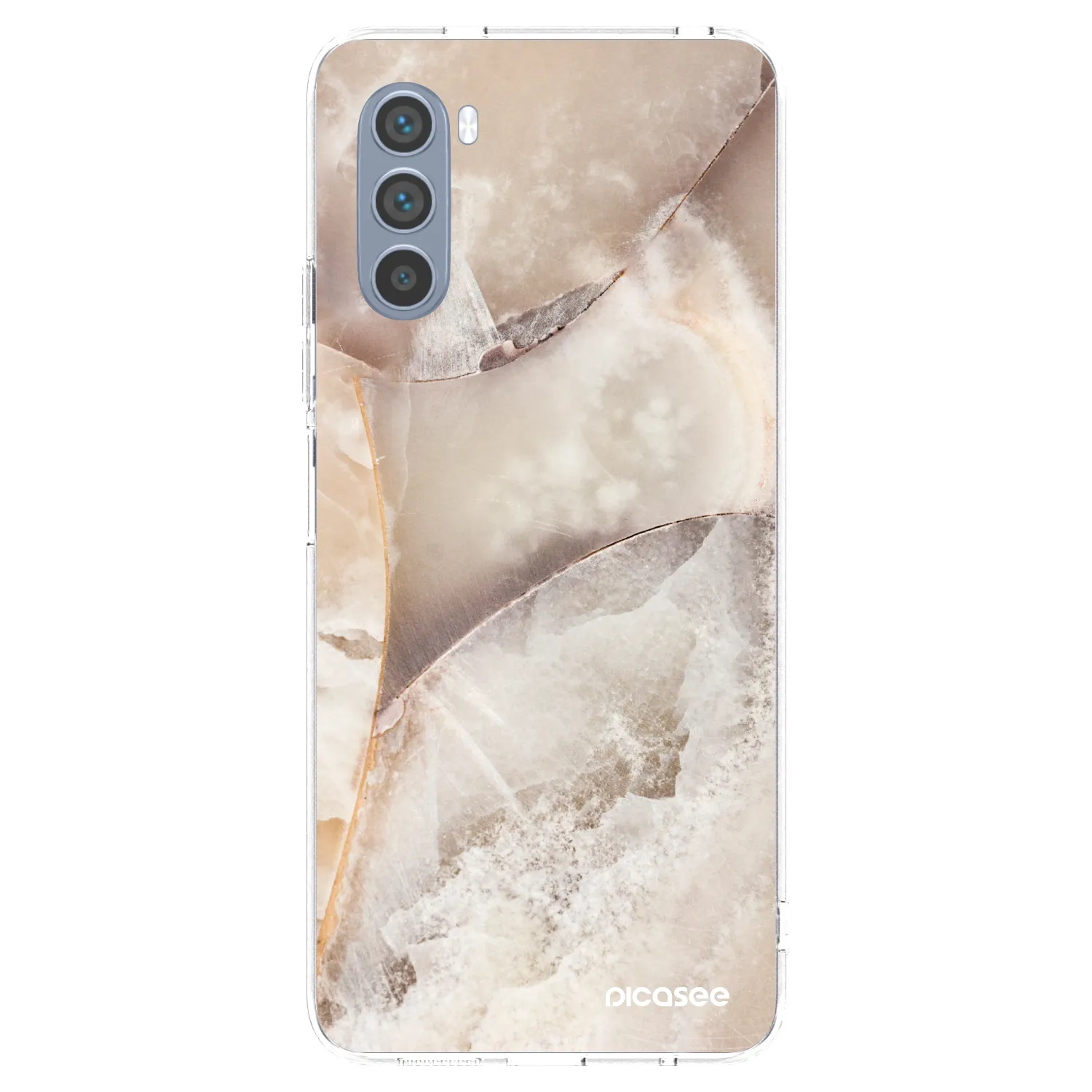 Picasee silikonový průhledný obal pro Motorola Moto G62 - Cream marble