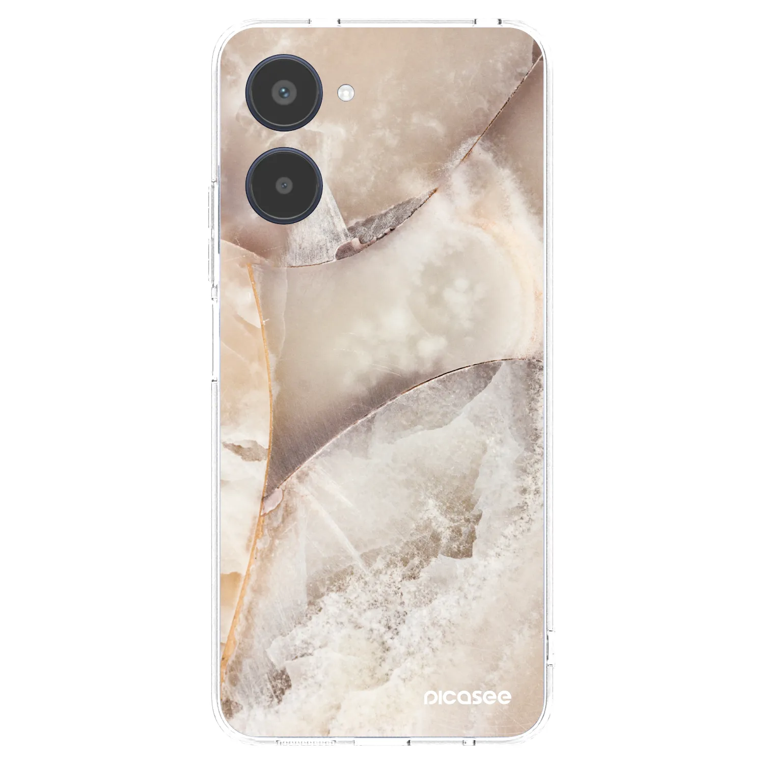 Picasee silikonový průhledný obal pro Realme 10 4G - Cream marble