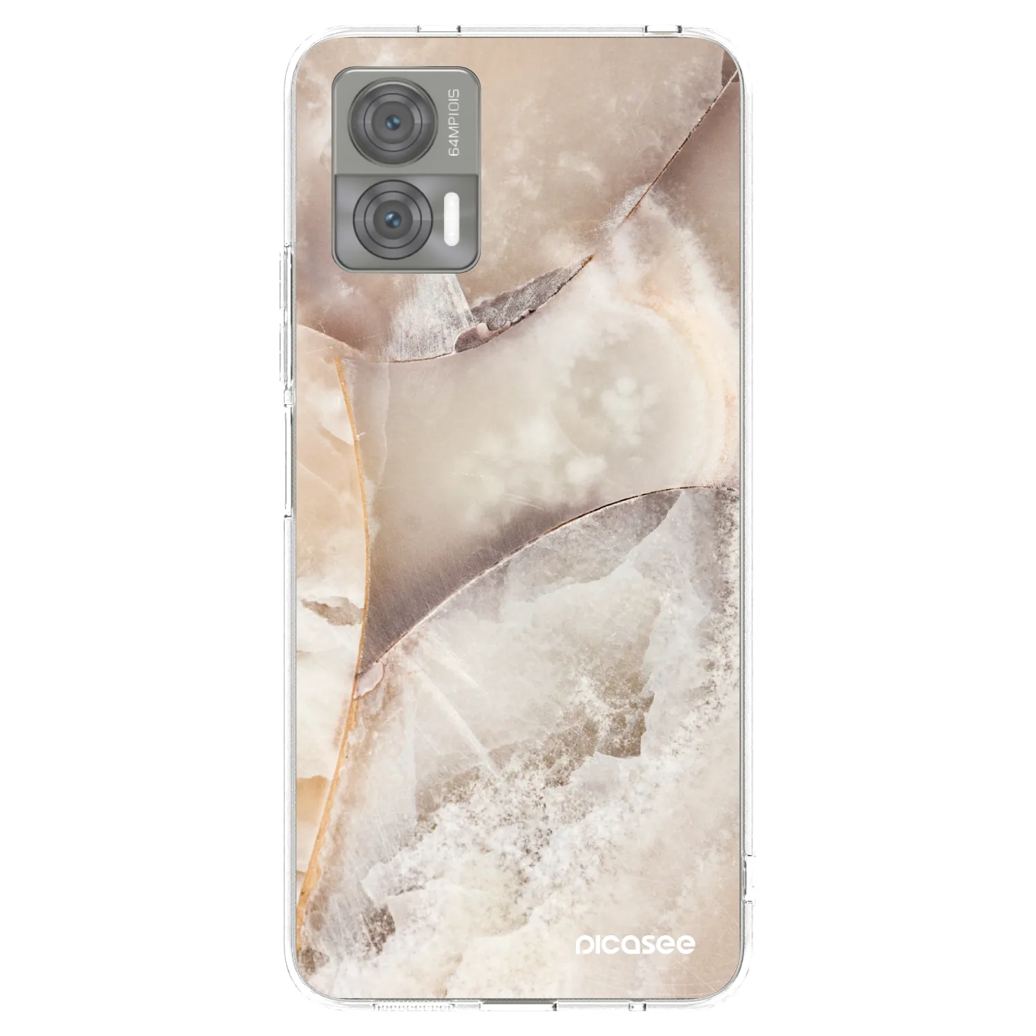Picasee silikonový průhledný obal pro Motorola Edge 30 Neo - Cream marble