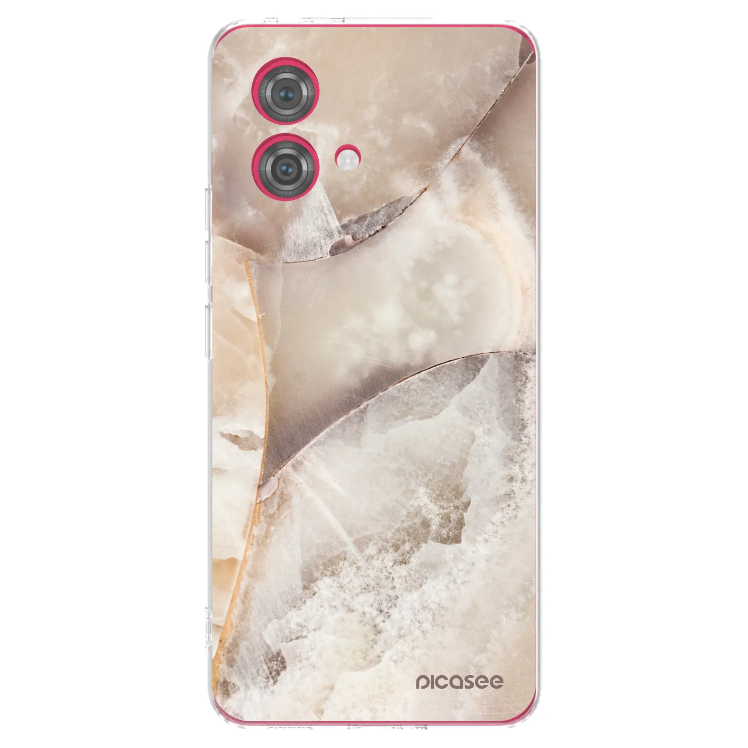 Picasee silikonový průhledný obal pro Motorola Moto G84 5G - Cream marble