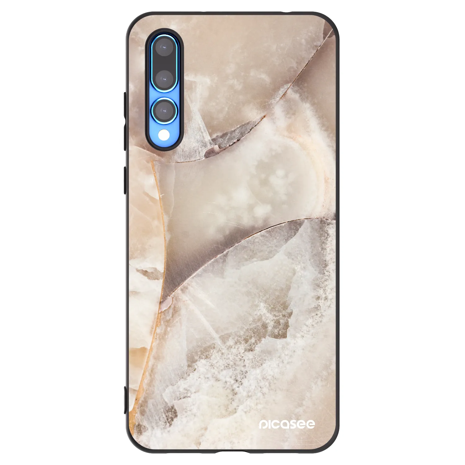 Picasee silikonový černý obal pro Huawei P20 Pro - Cream marble