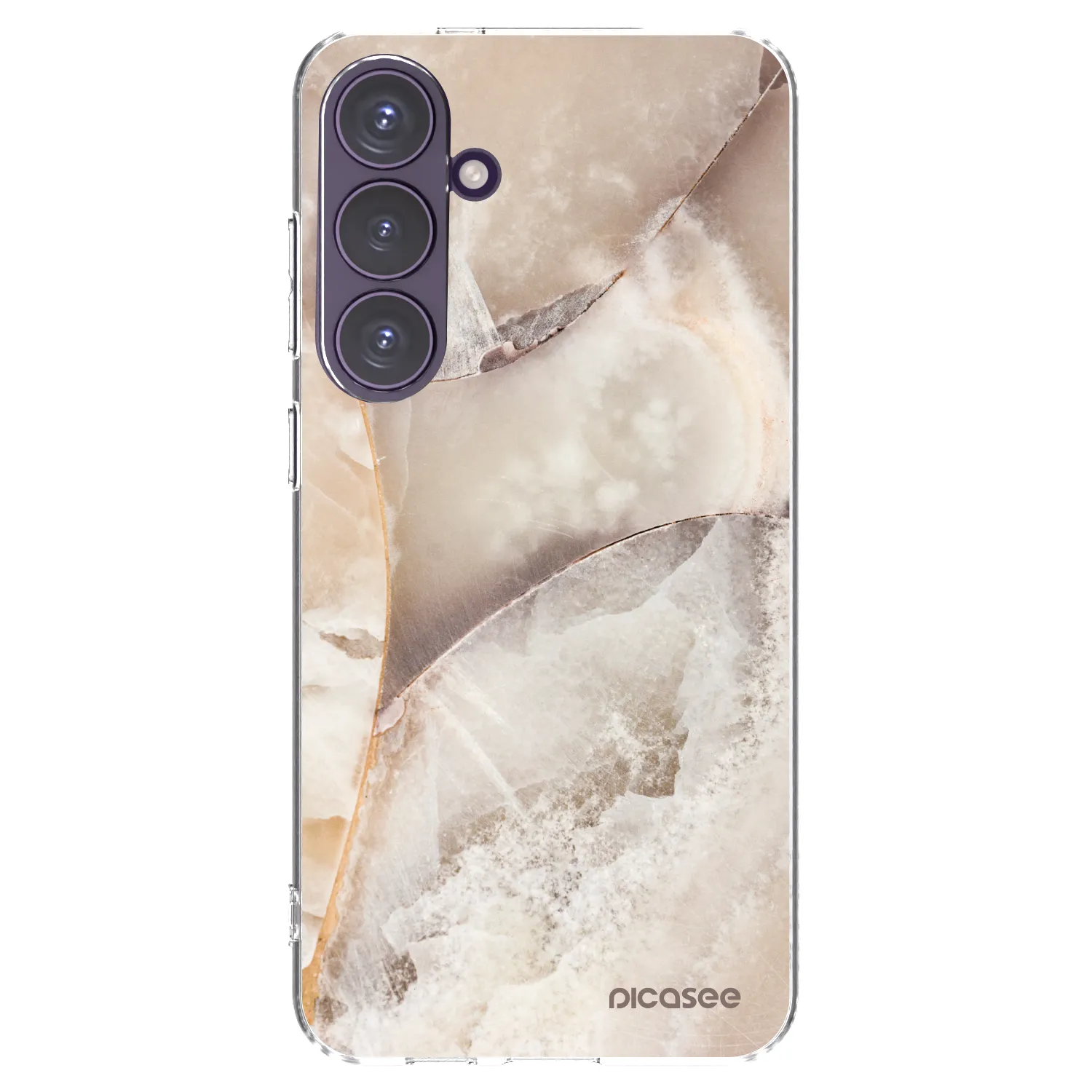 Picasee silikonový průhledný obal pro Samsung Galaxy S24+ S926B 5G - Cream marble